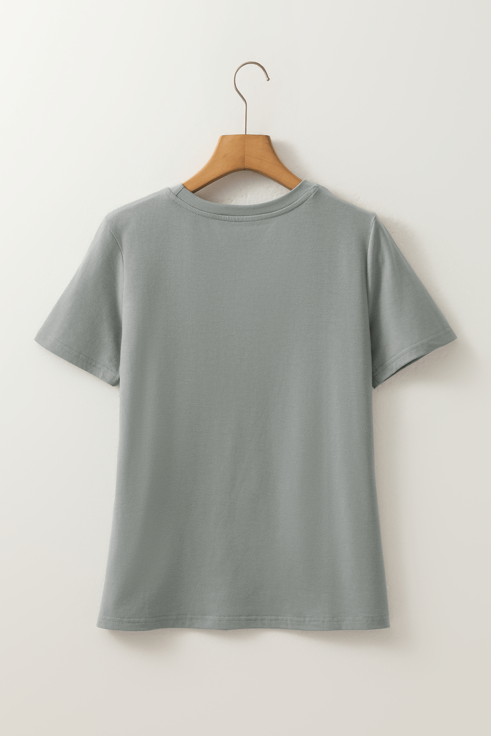 Blue Sapphire Solid Color Round Neck T Shirt - MAD RUFFI