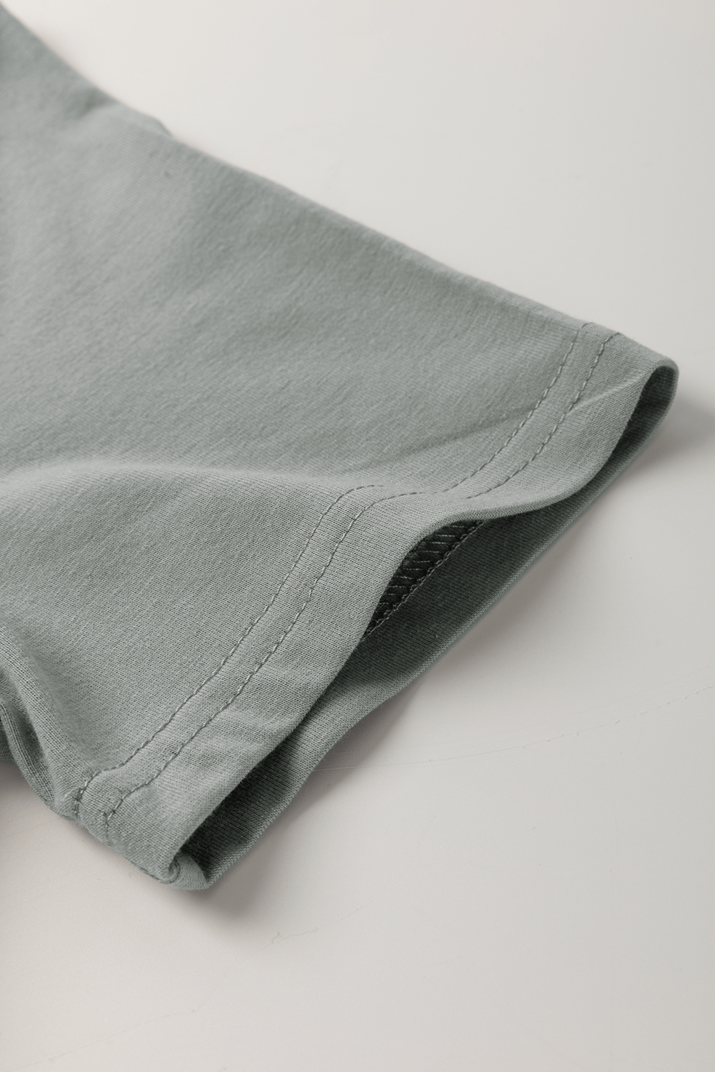 Blue Sapphire Solid Color Round Neck T Shirt - MAD RUFFI