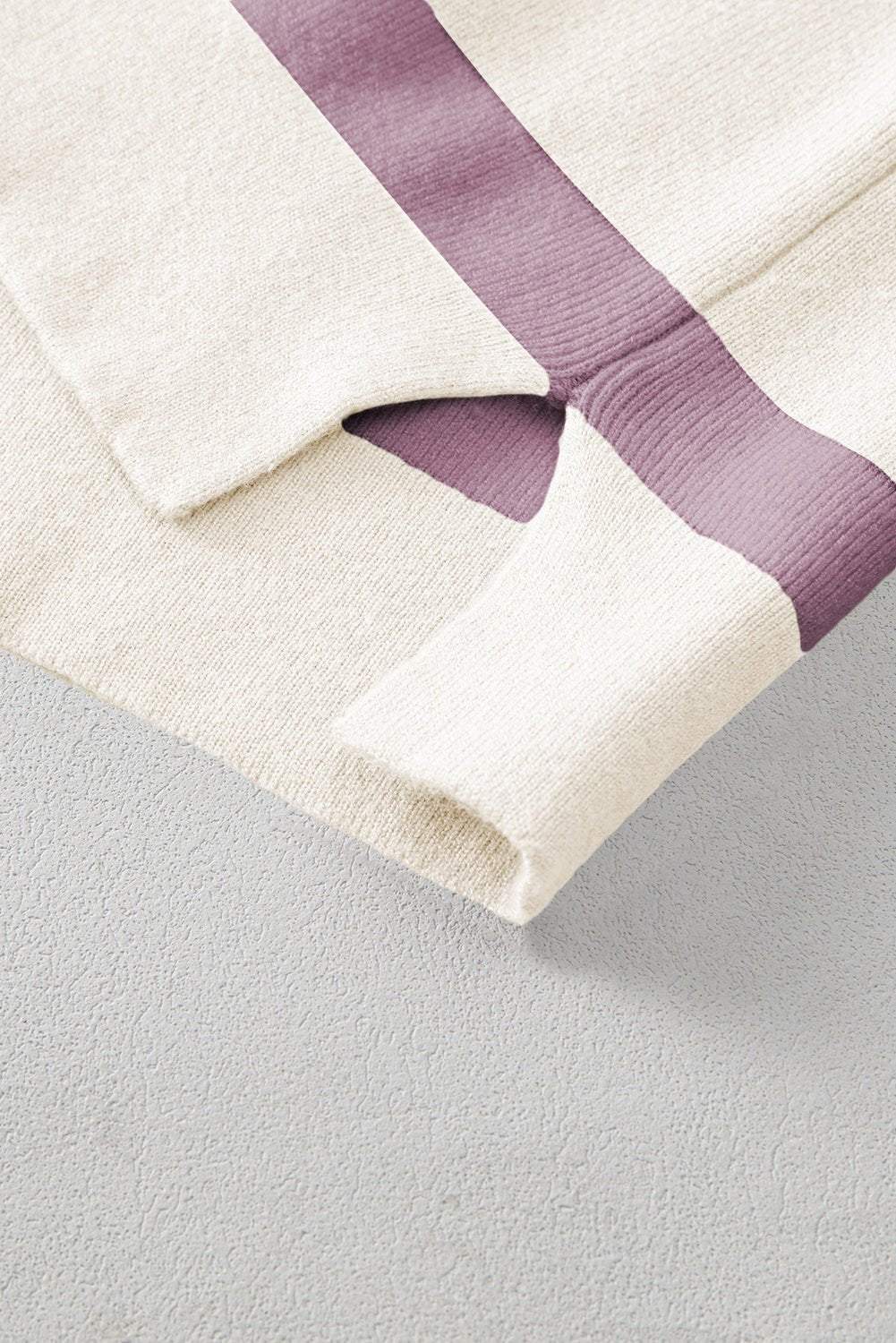 Blue Stripe Exposed Seam Patchwork Loose Sweatshirts - MAD RUFFI