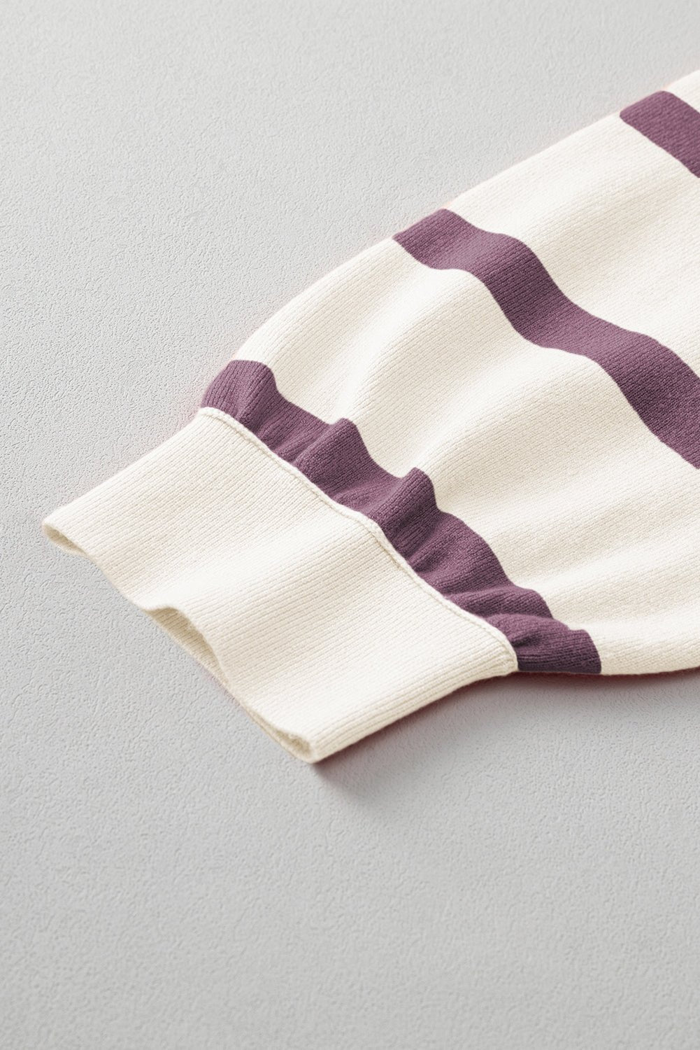 Blue Stripe Exposed Seam Patchwork Loose Sweatshirts - MAD RUFFI