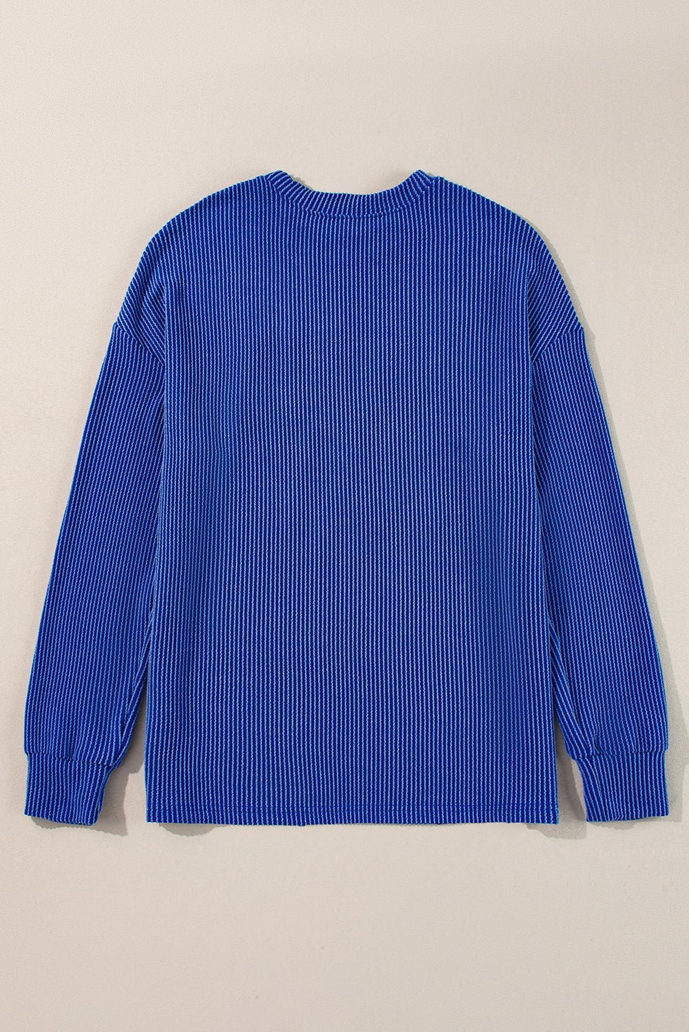 Bluing Corded GAME DAY Graphic Long Sleeve Top - MAD RUFFI