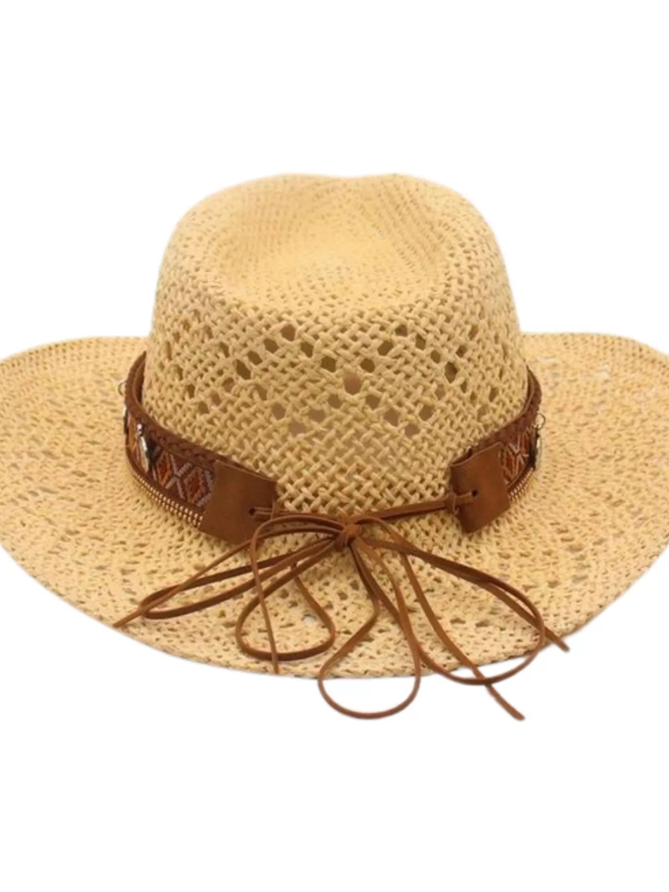 Boho Woven Cowboy Hat - MAD RUFFI