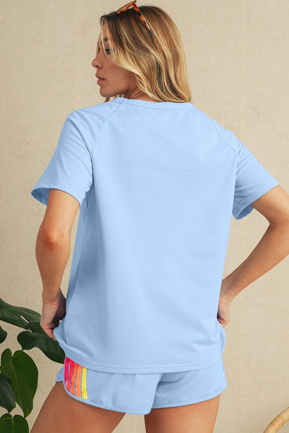Bonbon Colorful Striped Casual Tee - MAD RUFFI