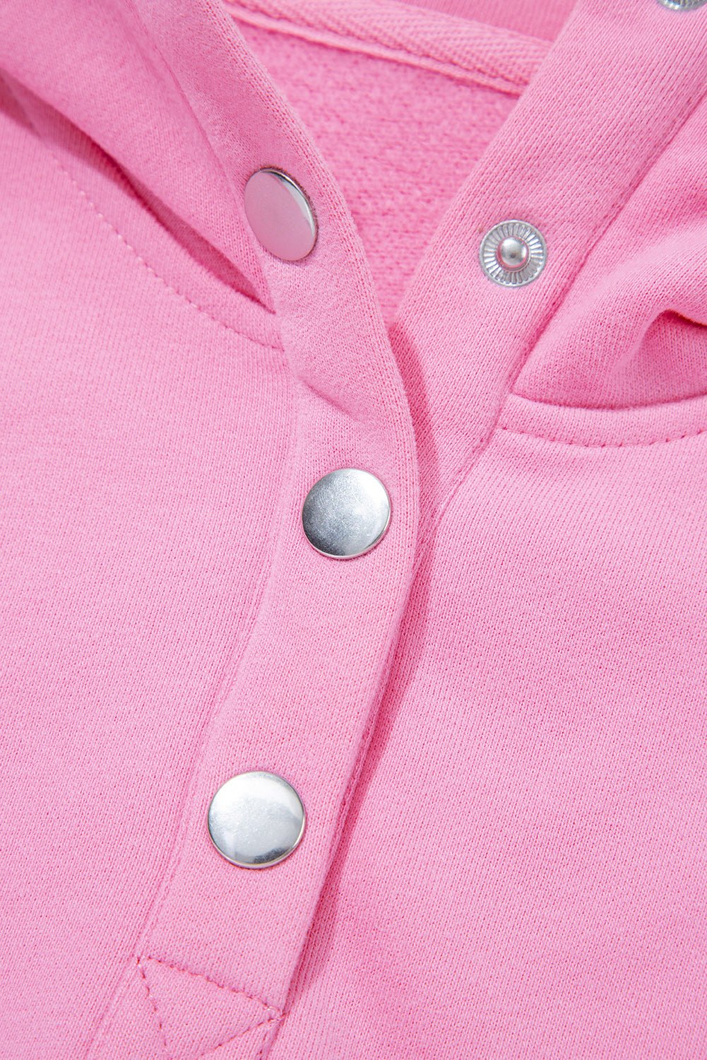 Bonbon Embroidered Flower Patchwork Snap Buttons Pullover Sweatshirt - MAD RUFFI