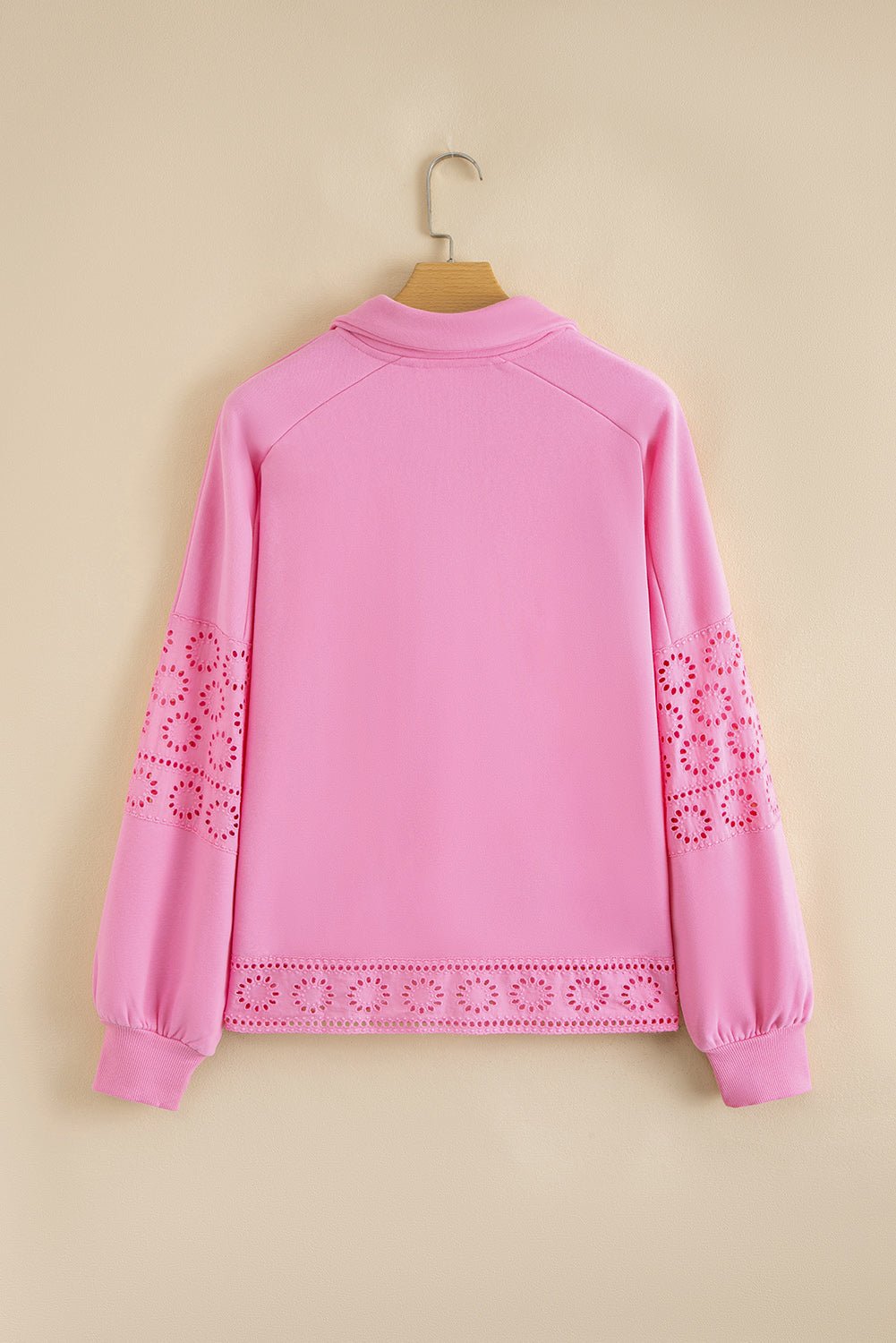 Bonbon Embroidered Flower Patchwork Snap Buttons Pullover Sweatshirt - MAD RUFFI