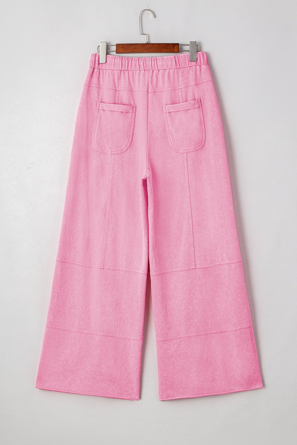 Bonbon Mineral Wash Exposed Seam Wide Leg Cargo Pants - MAD RUFFI