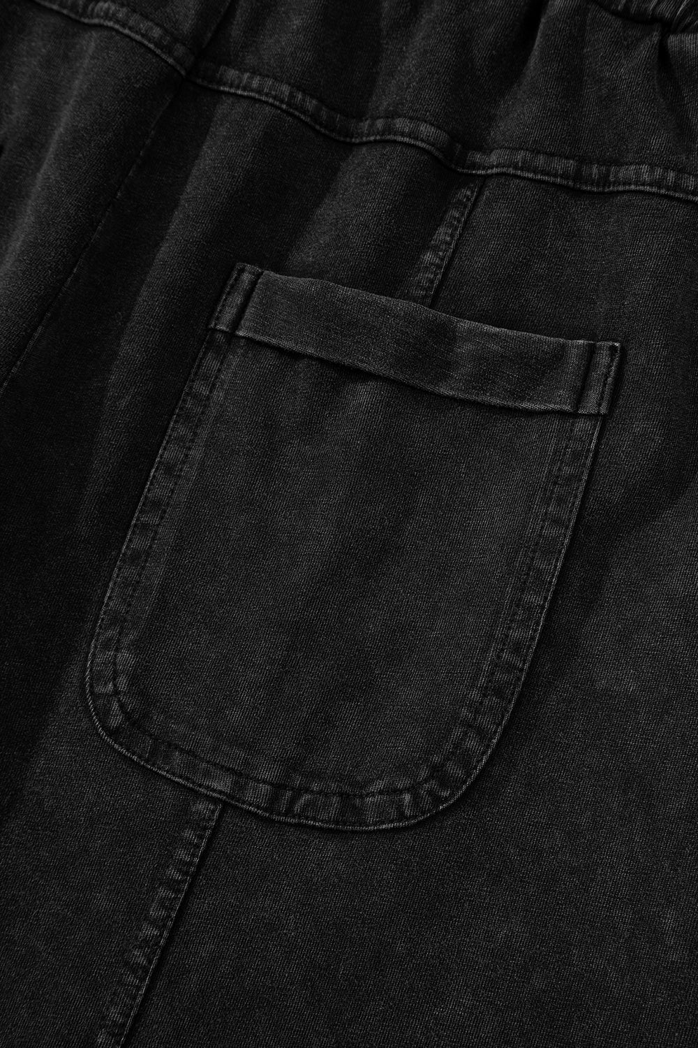 Bonbon Mineral Wash Exposed Seam Wide Leg Cargo Pants - MAD RUFFI