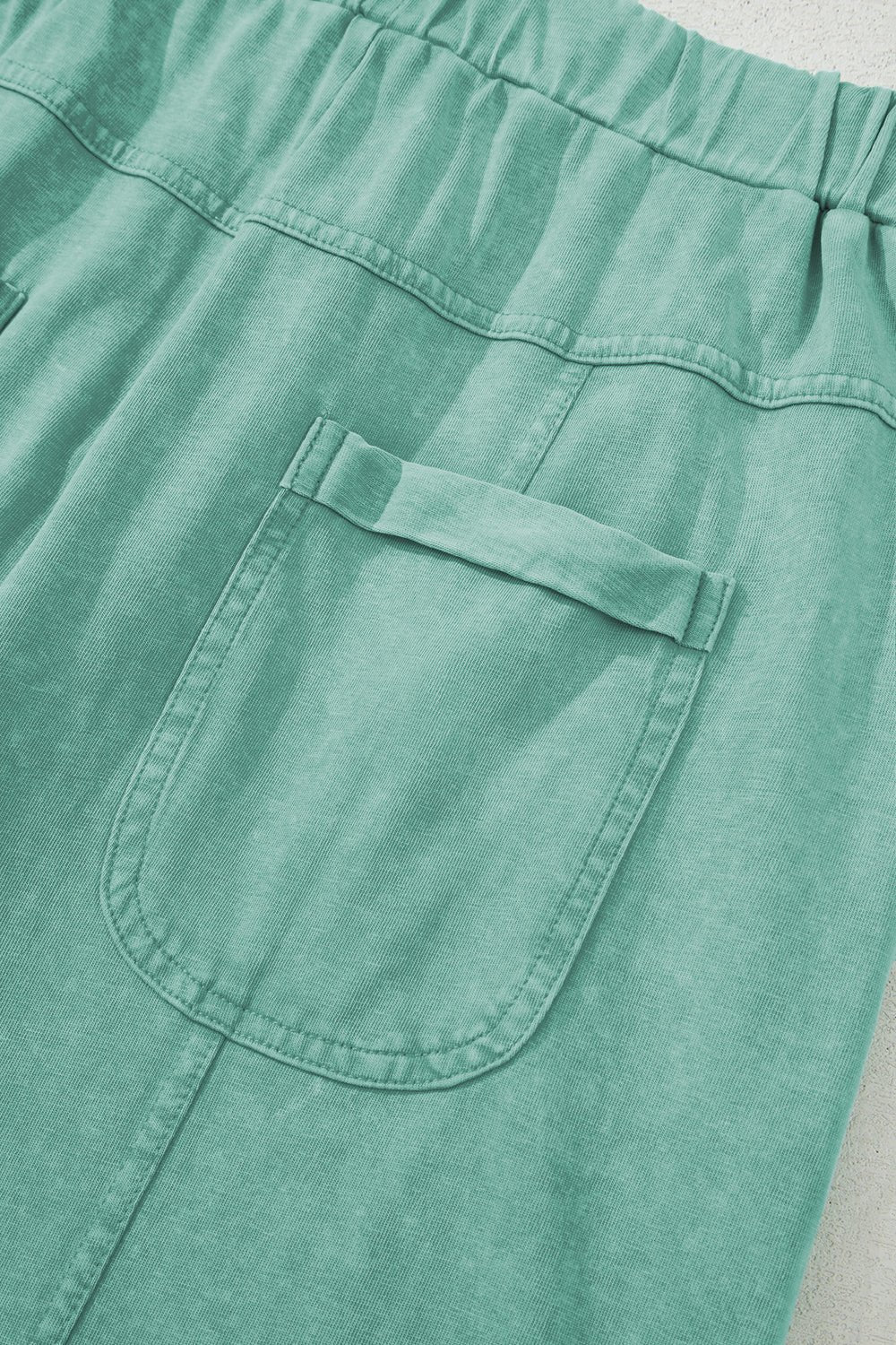 Bonbon Mineral Wash Exposed Seam Wide Leg Cargo Pants - MAD RUFFI