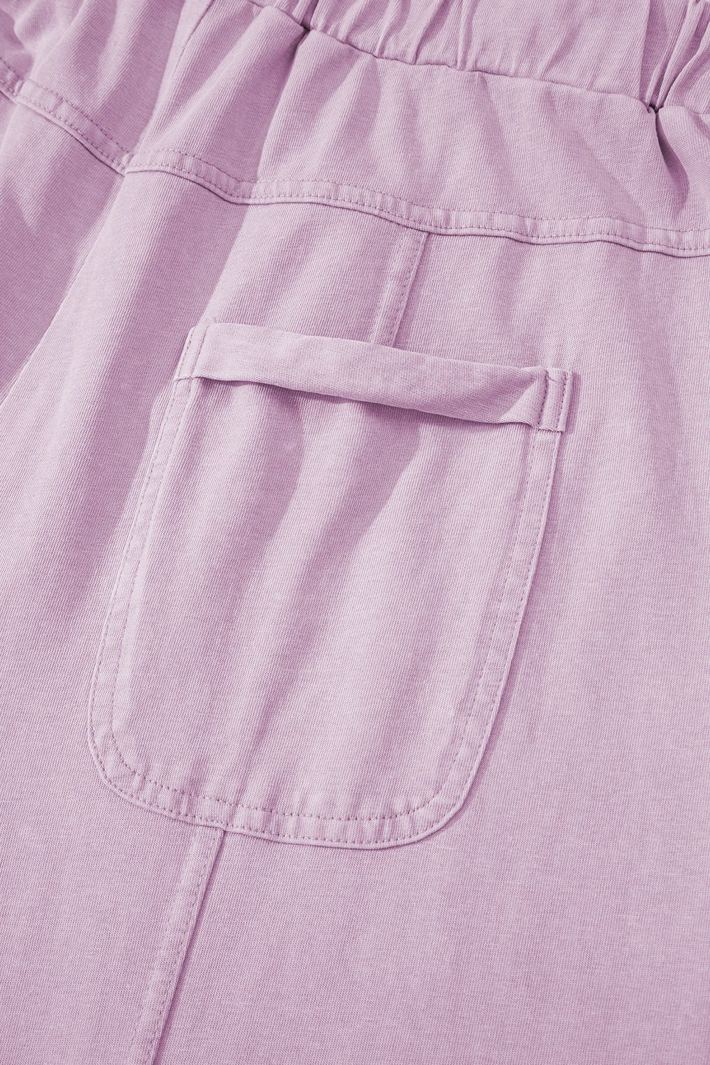 Bonbon Mineral Wash Exposed Seam Wide Leg Cargo Pants - MAD RUFFI