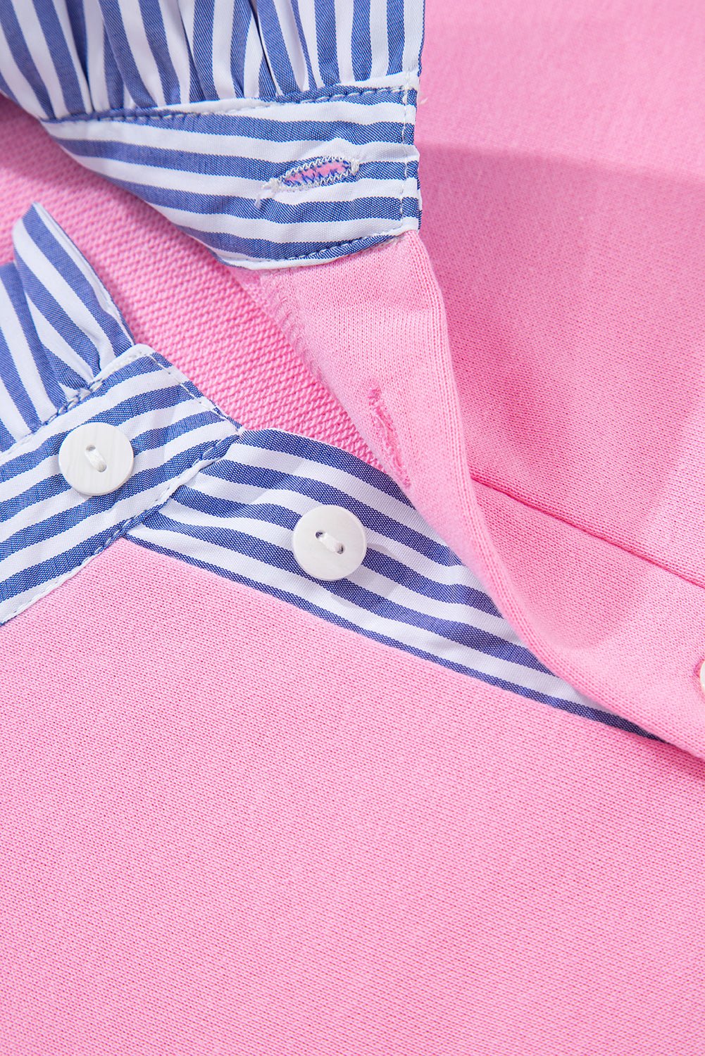 bonbon striped collar puff sleeve sweatshirt - MAD RUFFI