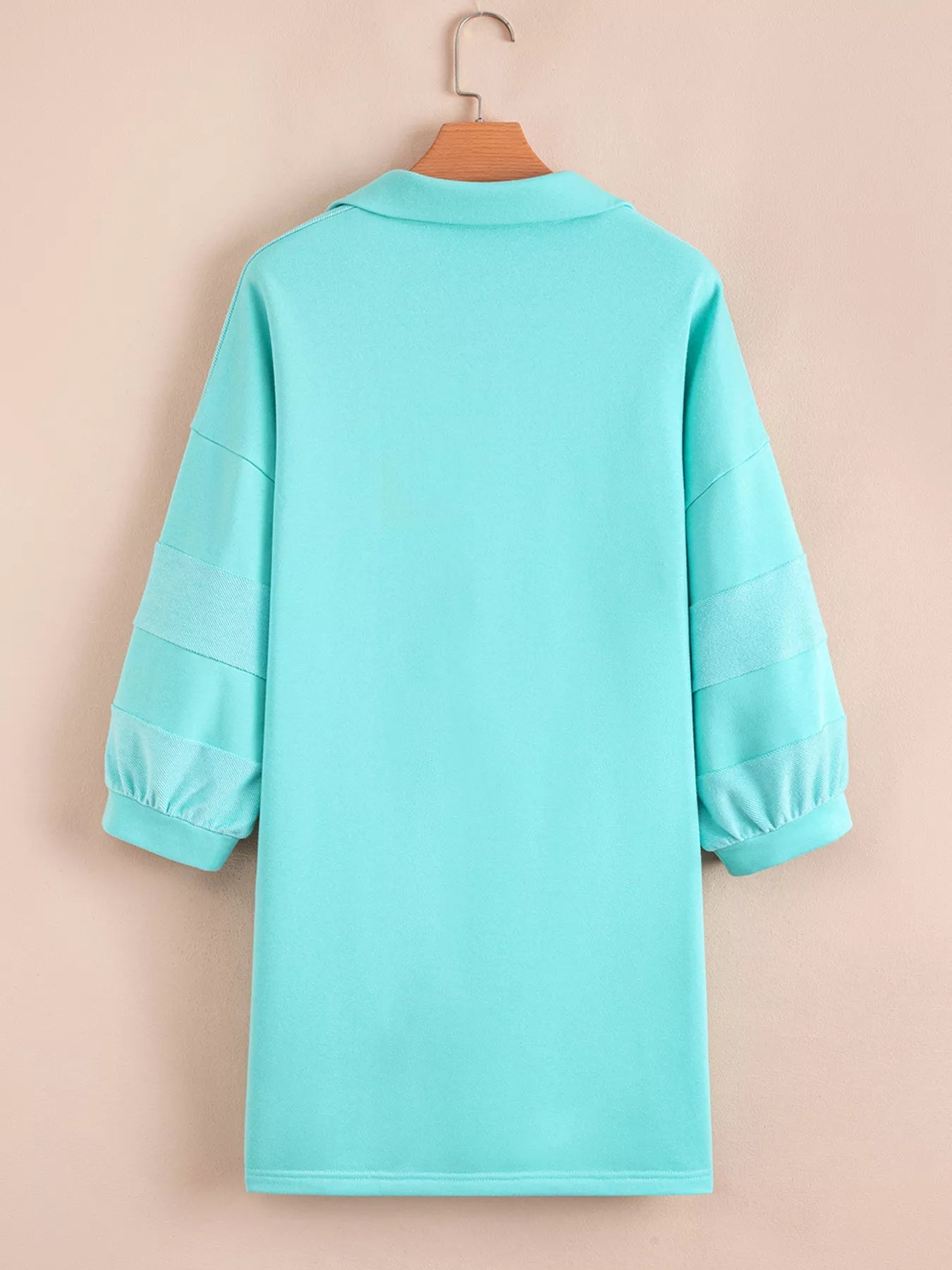 Bow Front Collared Side Pocket Shift Mini Dress - MAD RUFFI