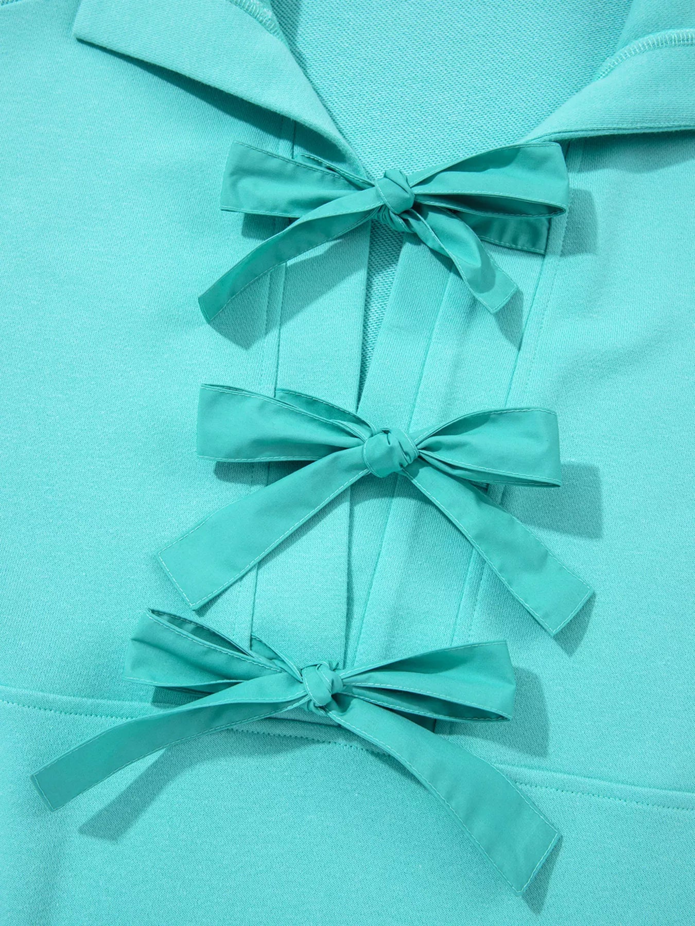 Bow Front Collared Side Pocket Shift Mini Dress - MAD RUFFI