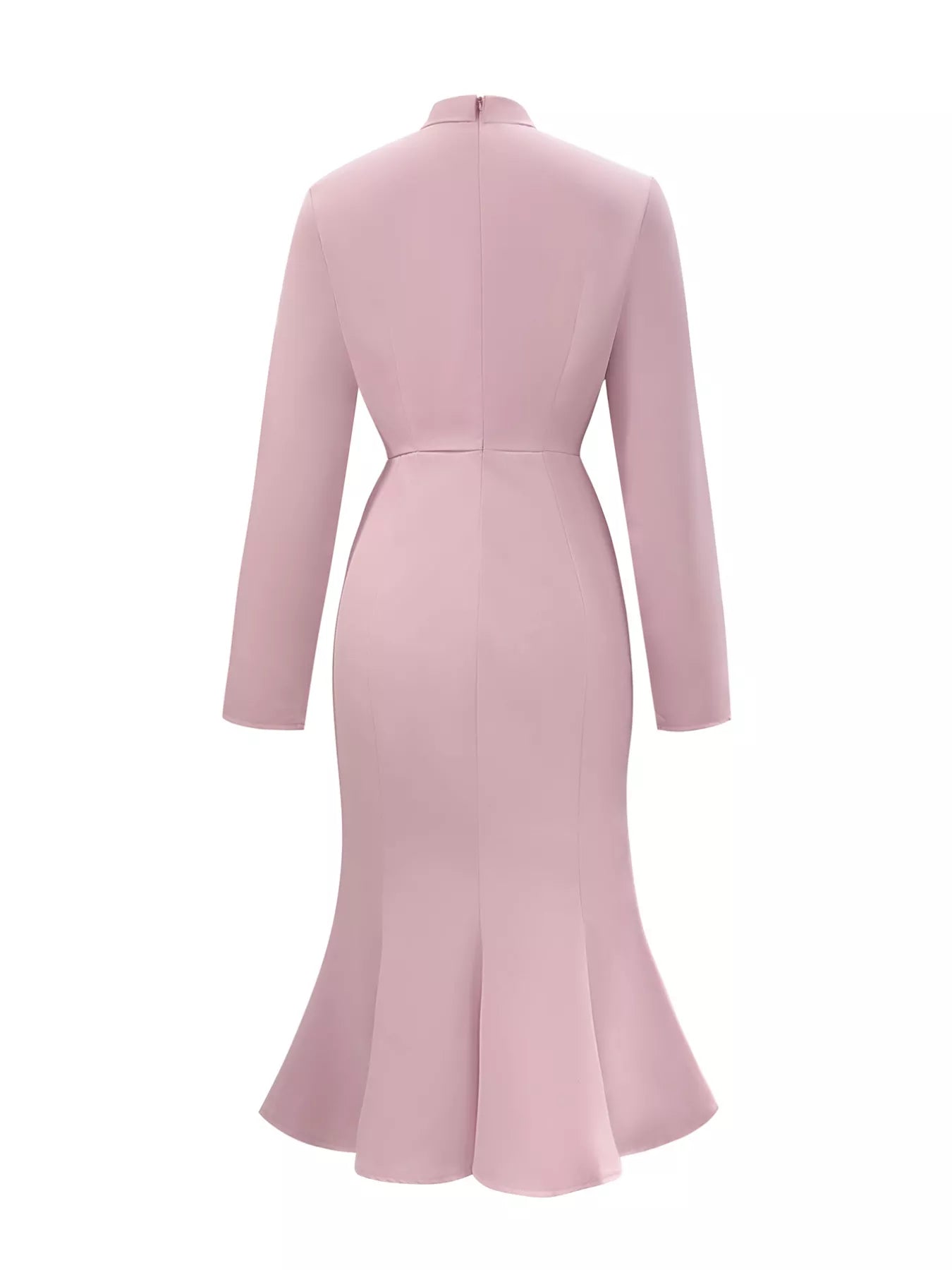 Bow - Knot Long Sleeve Mermaid Dress - MAD RUFFI