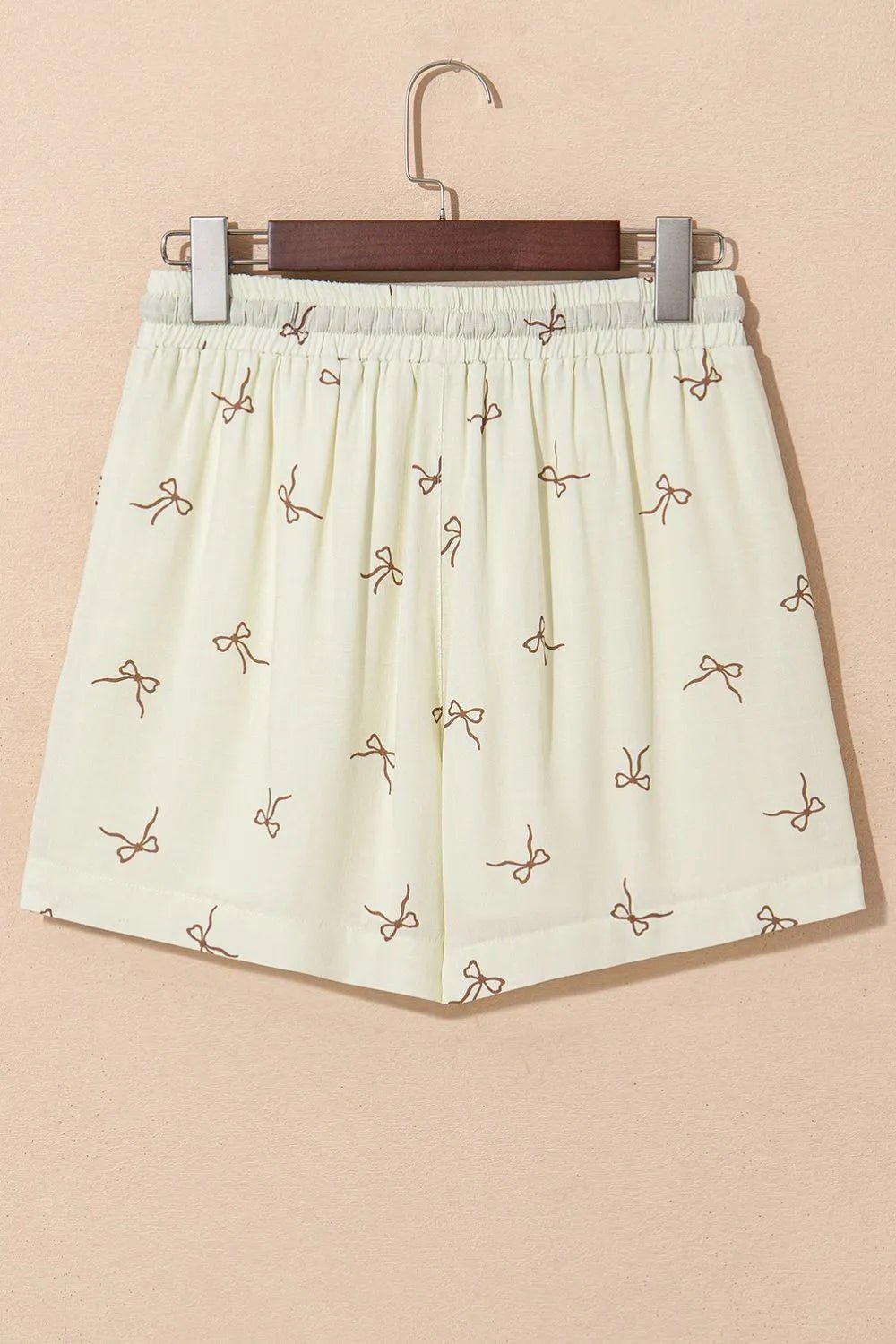 Bow Print Lace Drawstring Casual Shorts - MAD RUFFI