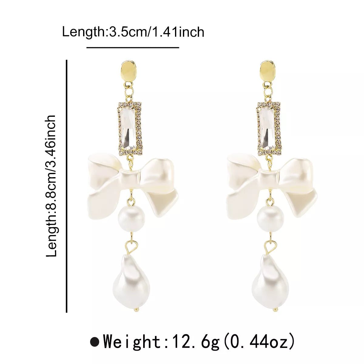 Bowknot Pearl Drop Earrings - MAD RUFFI