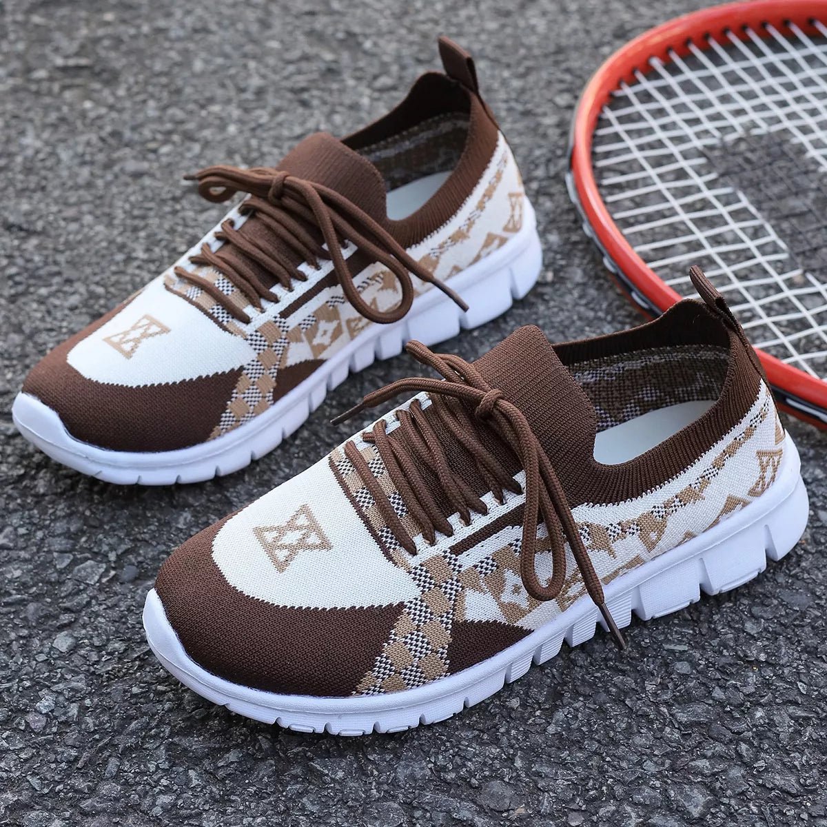 Breathable Mesh Lace Up Sneakers - MAD RUFFI