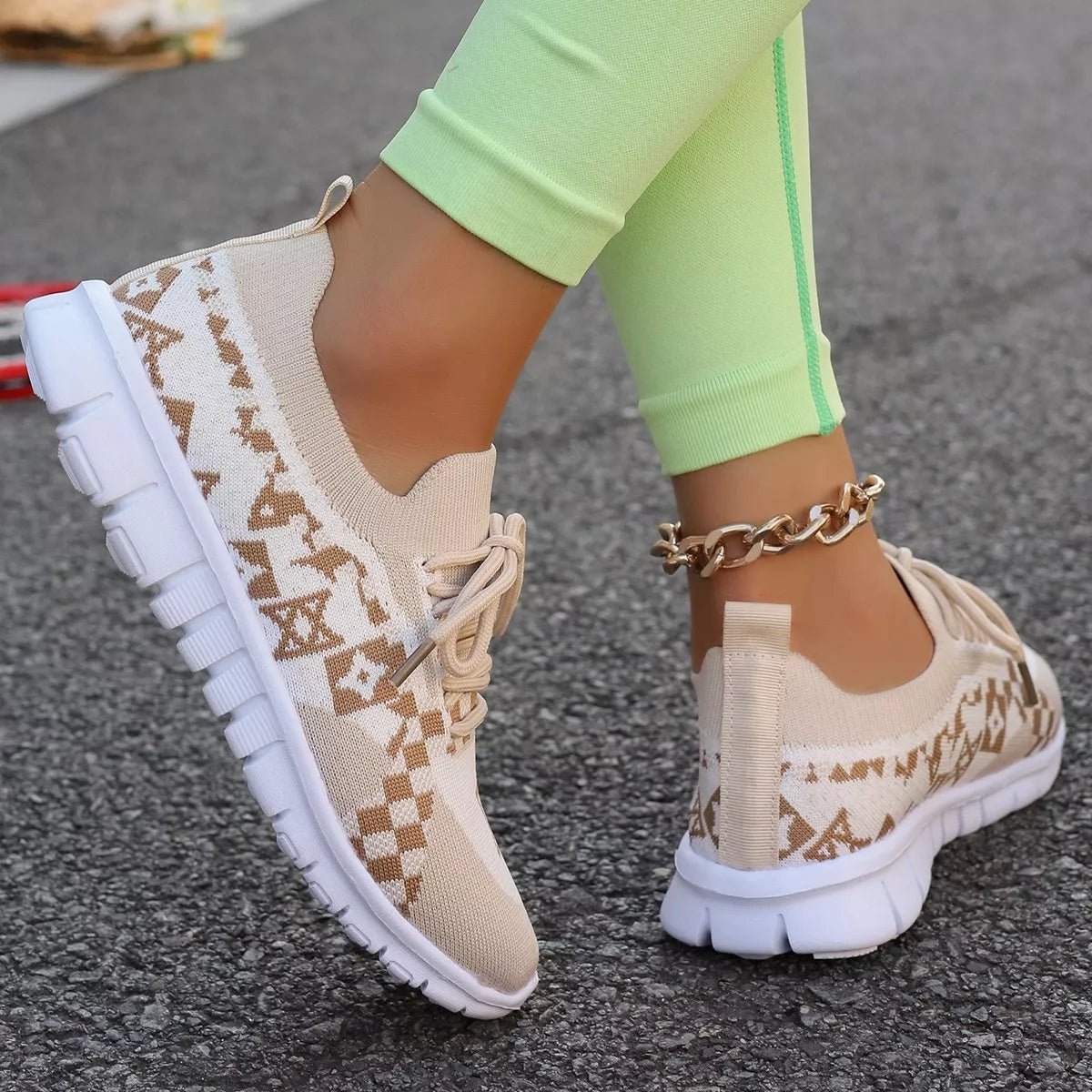 Breathable Mesh Lace Up Sneakers - MAD RUFFI