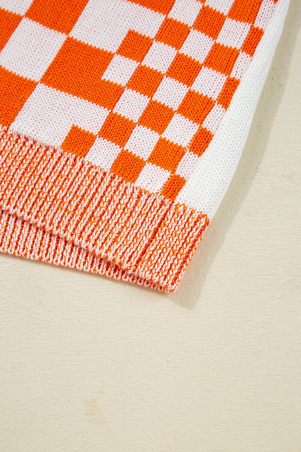 Brown Checkered Open Front Drop Shoulder Cardigan - MAD RUFFI