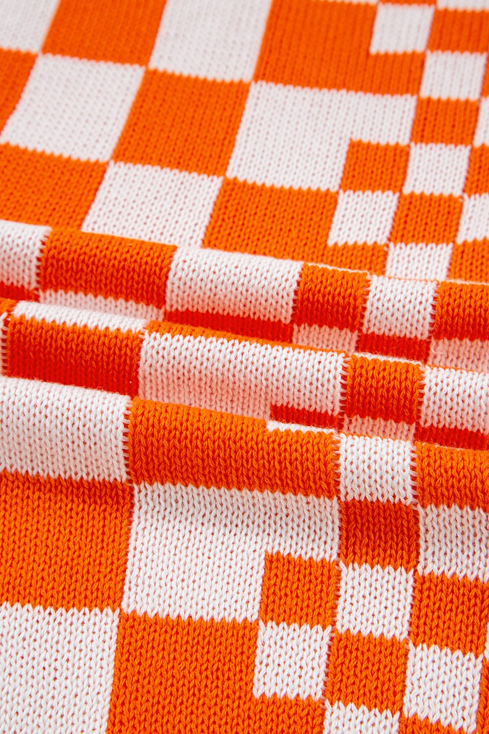 Brown Checkered Open Front Drop Shoulder Cardigan - MAD RUFFI