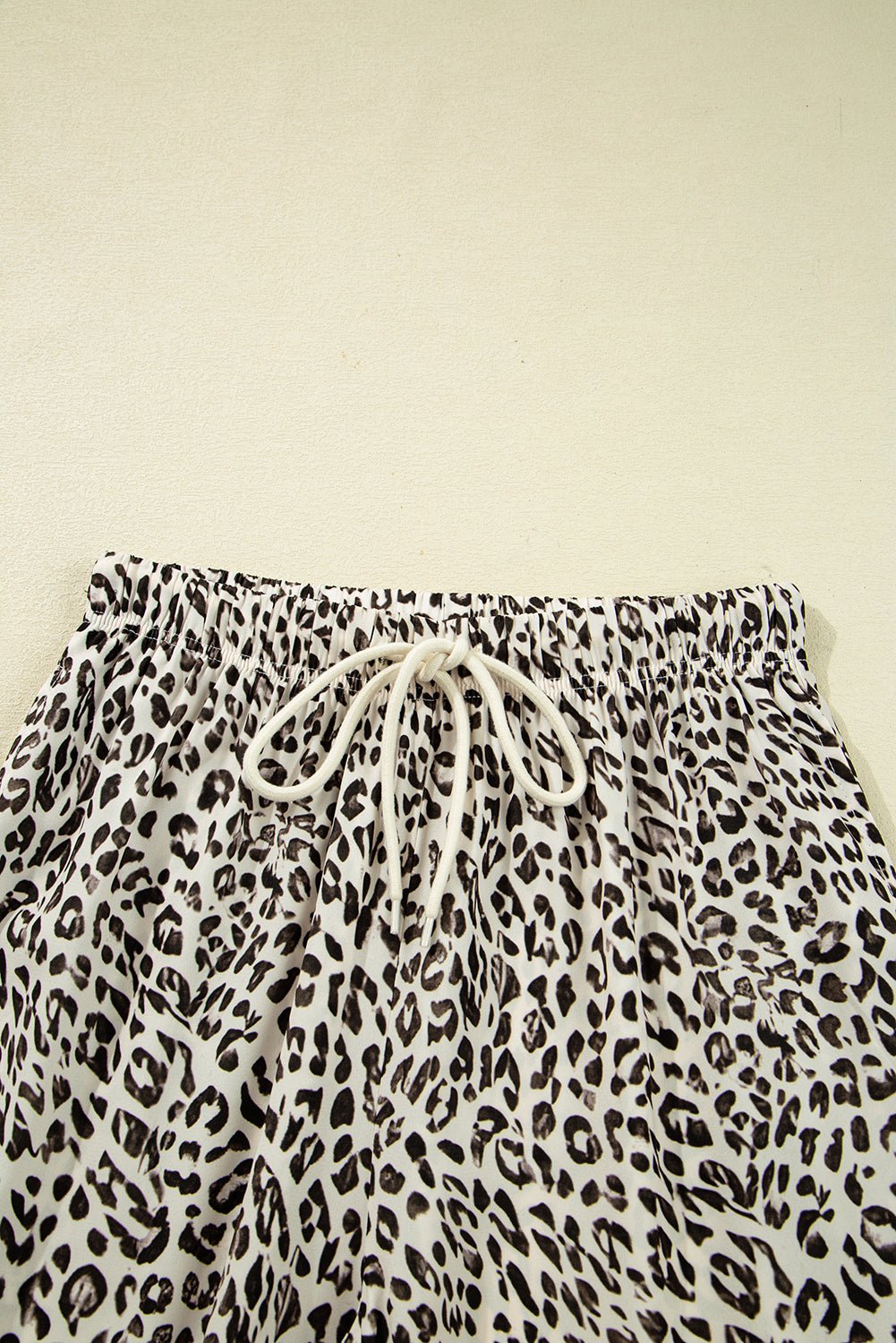 Brown Leopard Drawstring Loose Pants - MAD RUFFI
