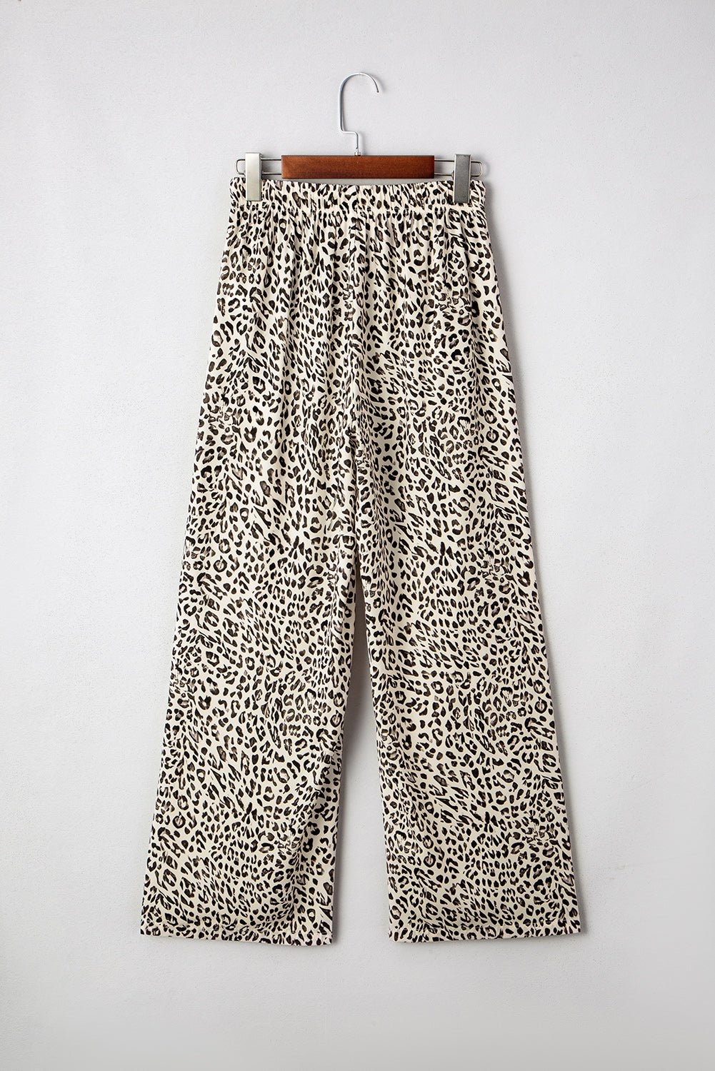 Brown Leopard Drawstring Loose Pants - MAD RUFFI