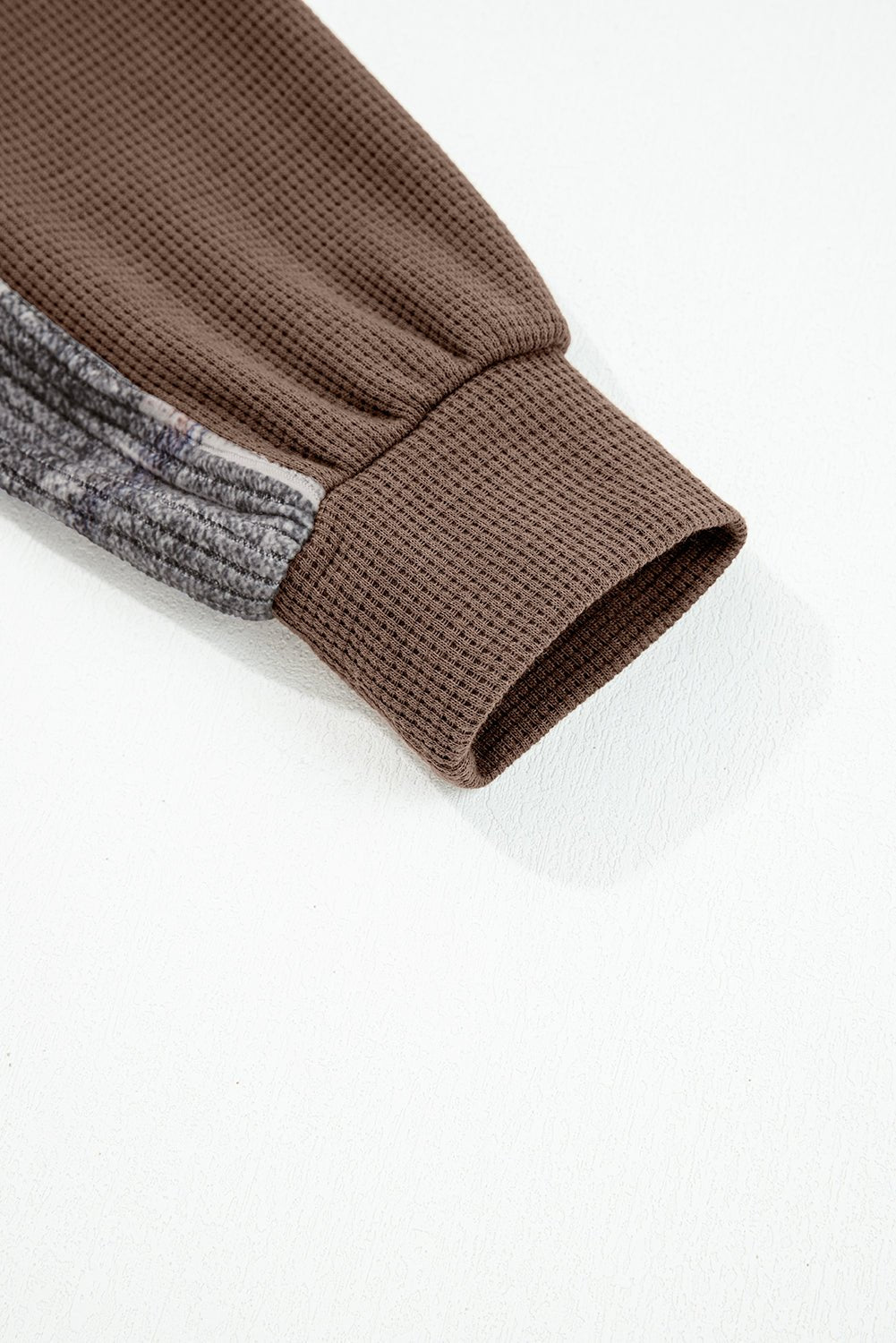 Brown Plaid Patchwork Button Down Drawstring Hooded Shacket - MAD RUFFI