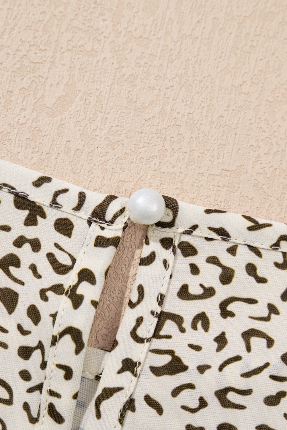 Brown Plus Size Leopard Print Frill Trim Short Sleeve Flared Dress - MAD RUFFI