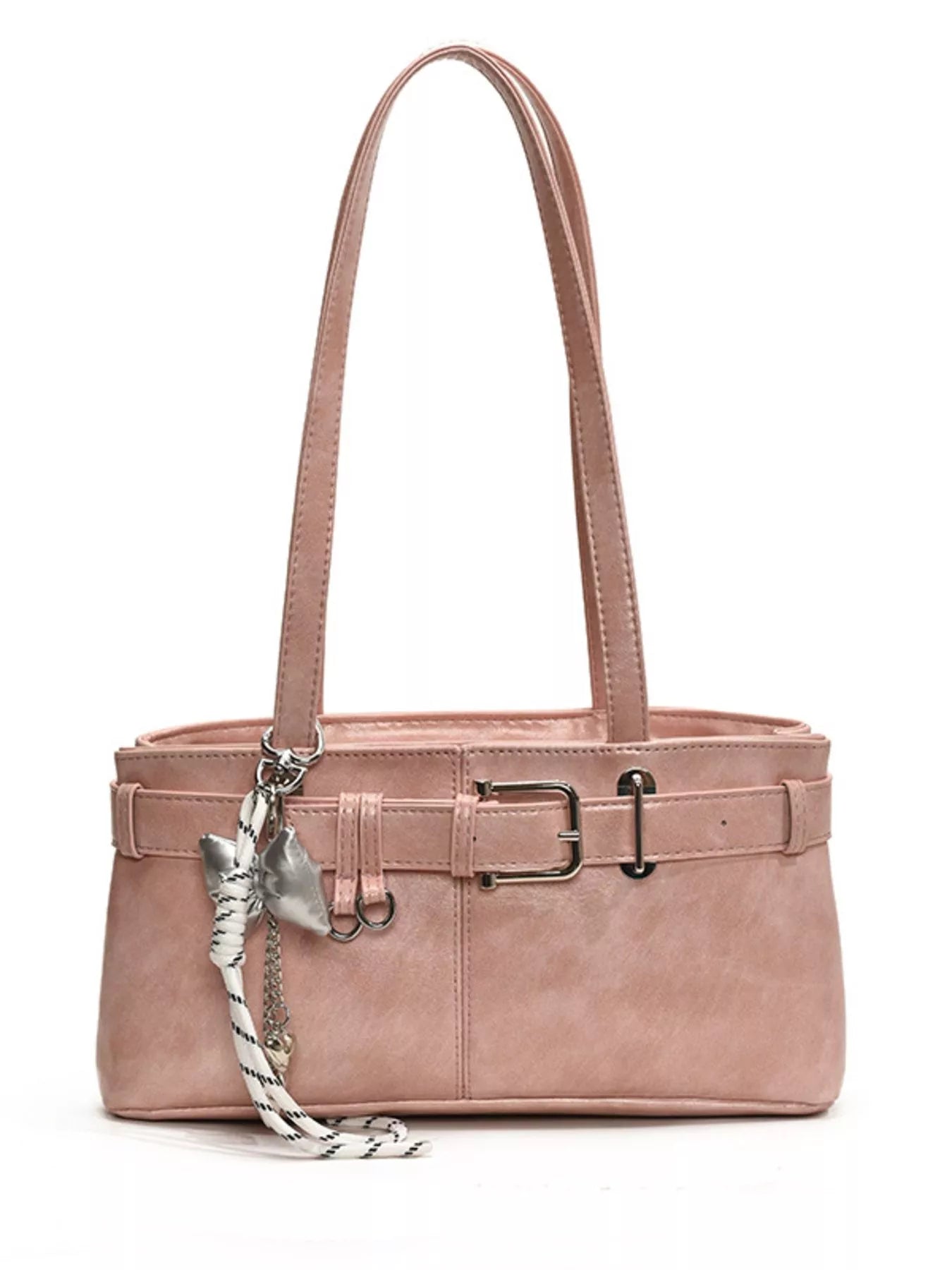 Buckle Decor Shoulder Bag - MAD RUFFI