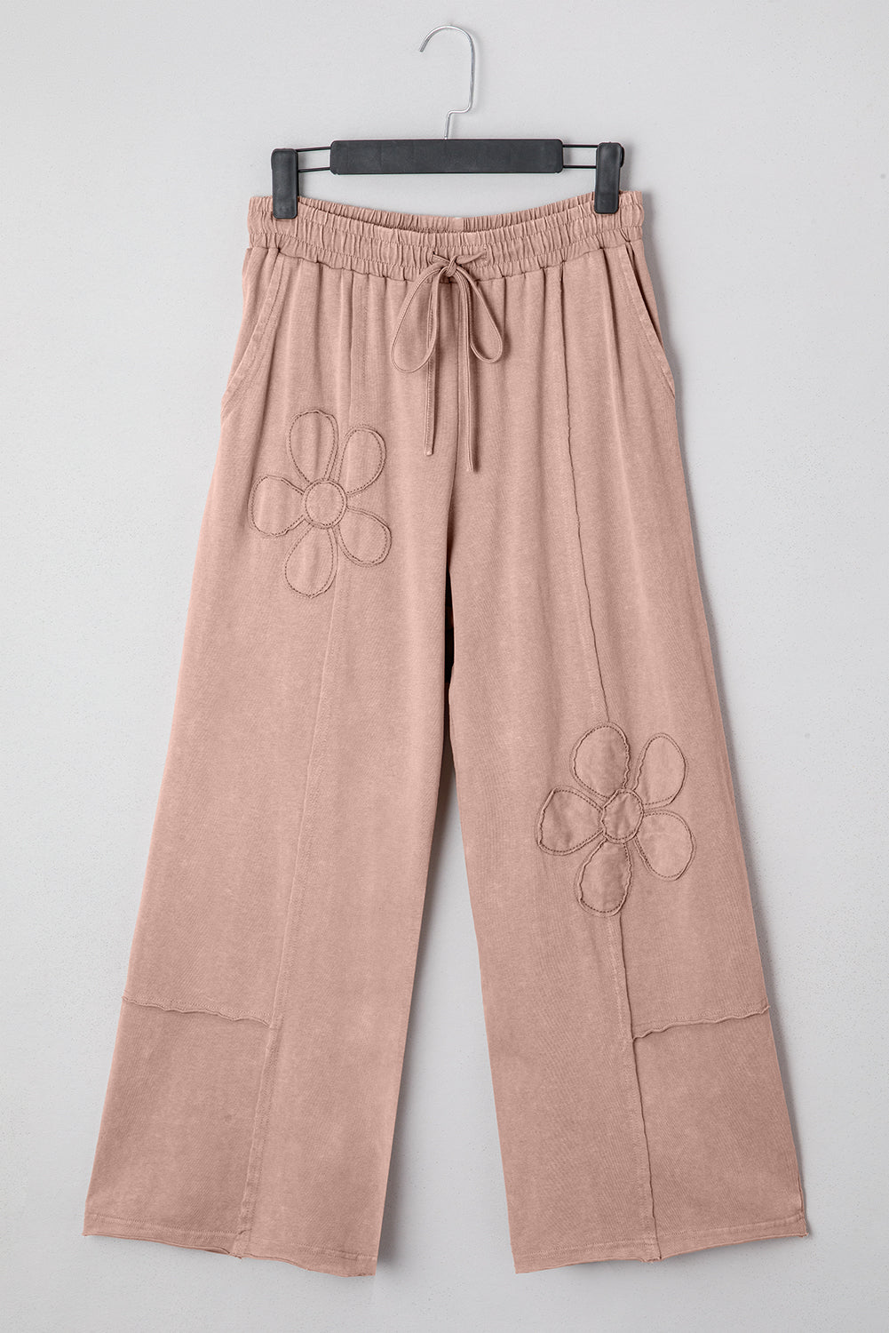 Buckskin Flower Patch Mineral Washed Cropped Wide Leg Pants - MAD RUFFI