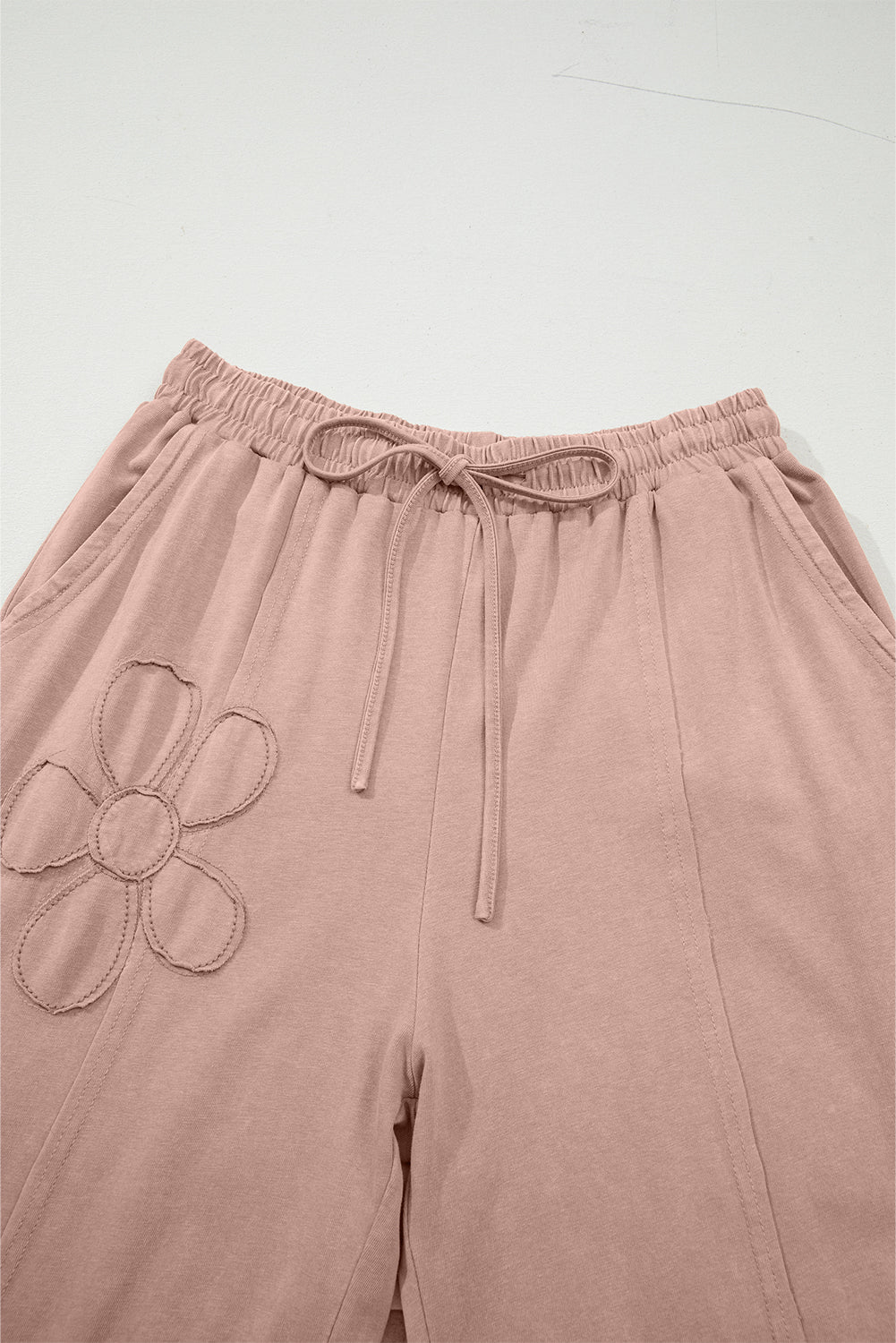 Buckskin Flower Patch Mineral Washed Cropped Wide Leg Pants - MAD RUFFI