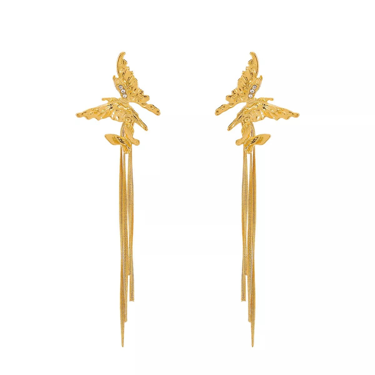 Butterfly Fringe Dangle Earrings - MAD RUFFI