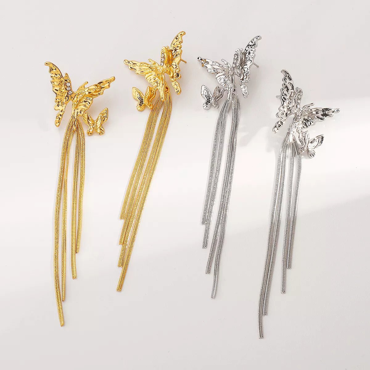 Butterfly Fringe Dangle Earrings - MAD RUFFI