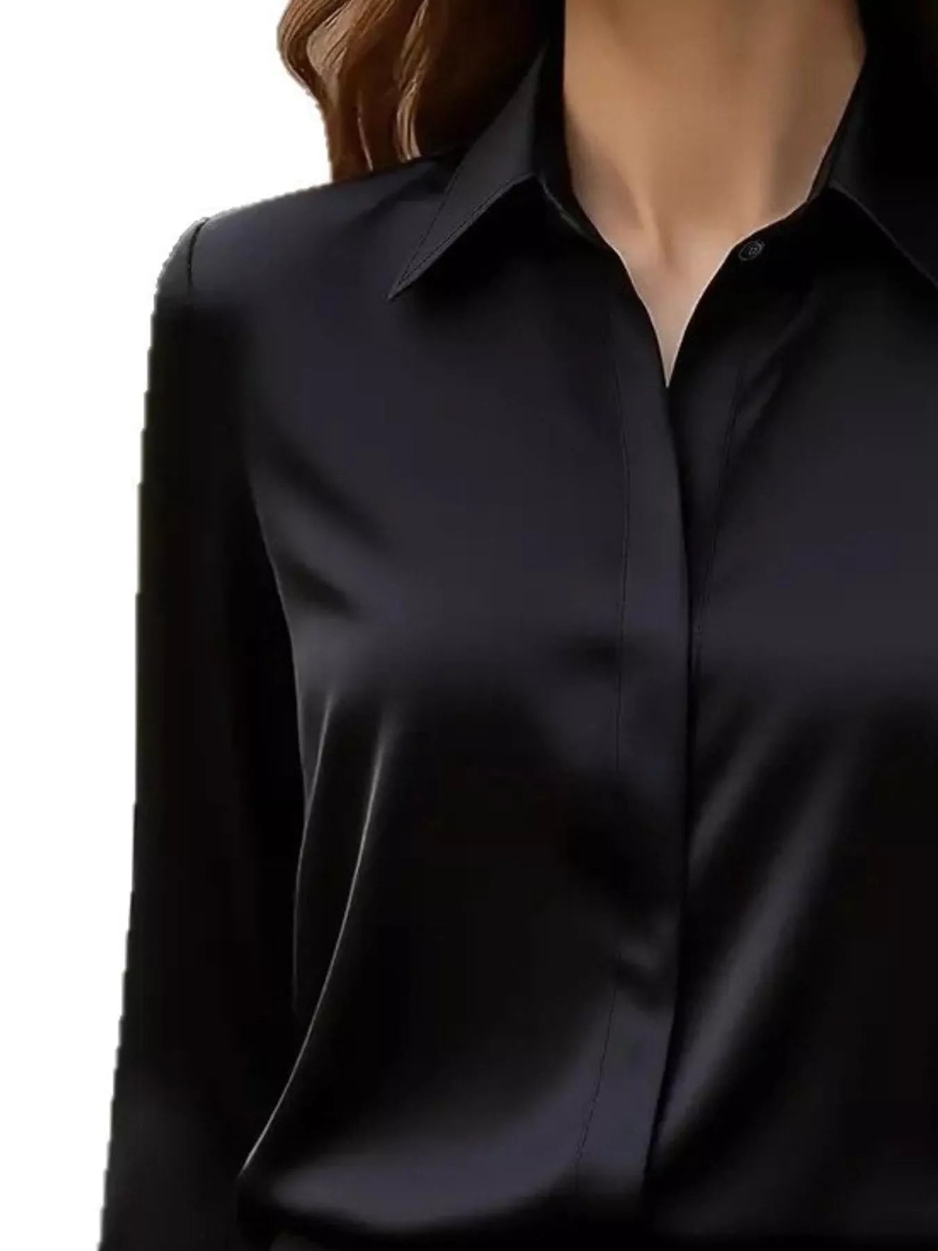 Button Down Collared Neck Long Sleeve Shirt - MAD RUFFI