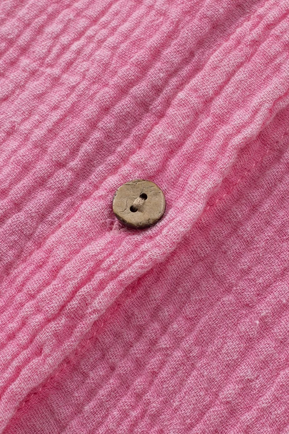 Button Down Collared Neck Long Sleeve Shirt - MAD RUFFI