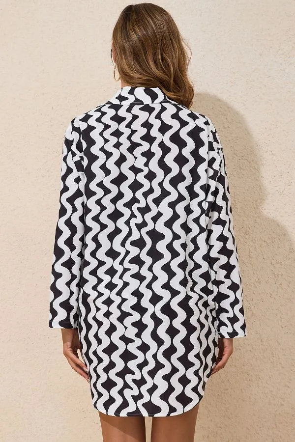 Button Down Contrast Striped Cover - Up - MAD RUFFI