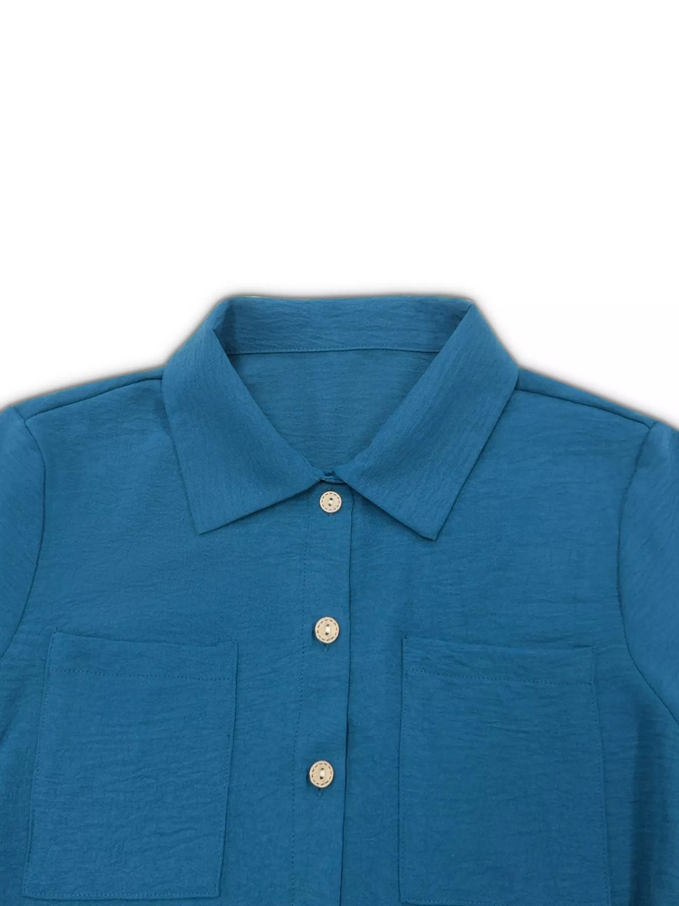 Button - Down Long Sleeve Dress - MAD RUFFI