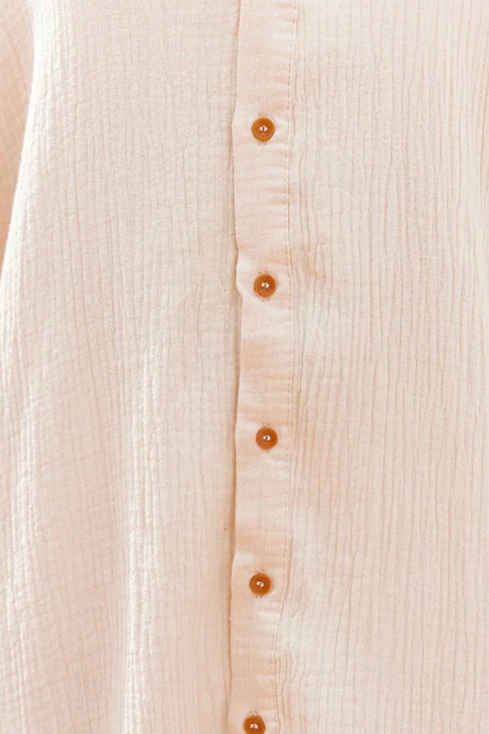 Button Down Short Sleeve Midi Shirt Dress - MAD RUFFI