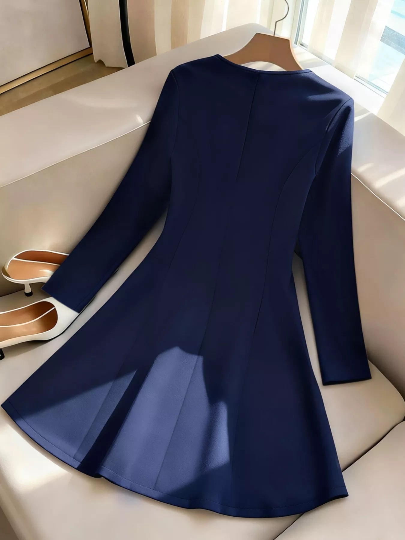 Button - Front A - Line Dress - MAD RUFFI