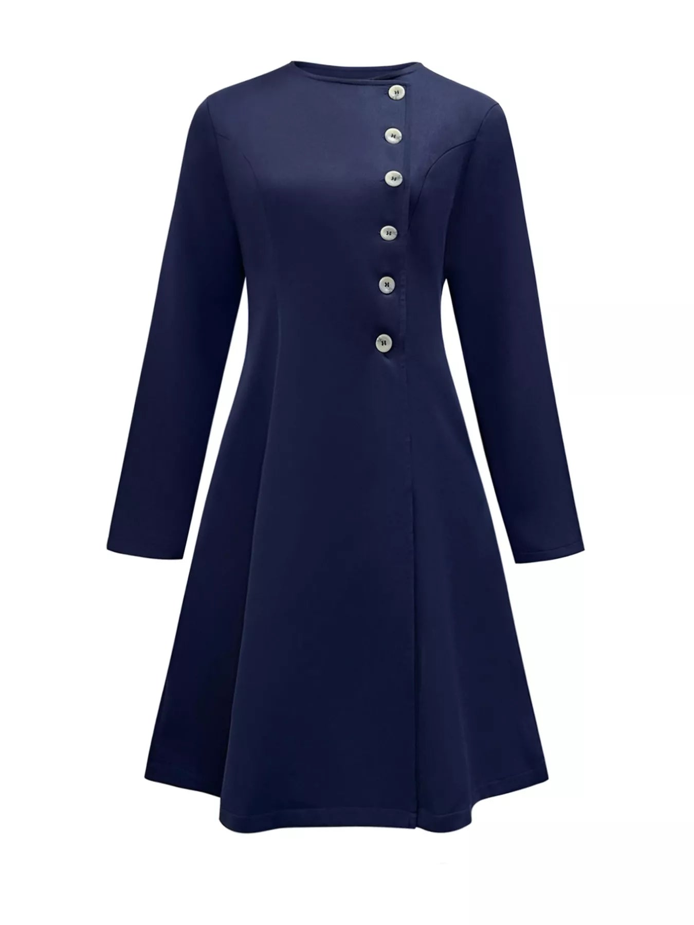 Button - Front A - Line Dress - MAD RUFFI