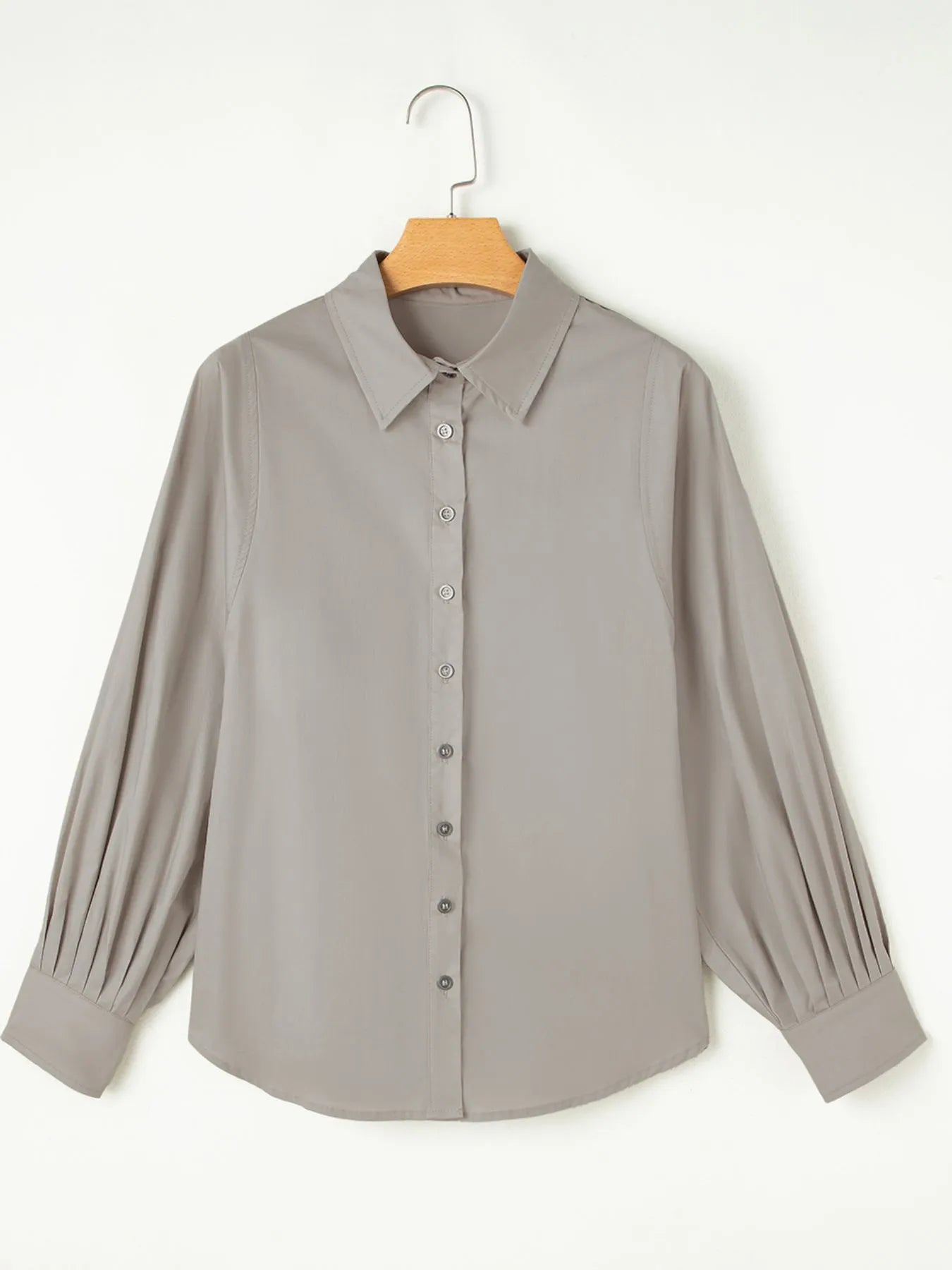 Button Up Lantern Sleeve Shirt - MAD RUFFI