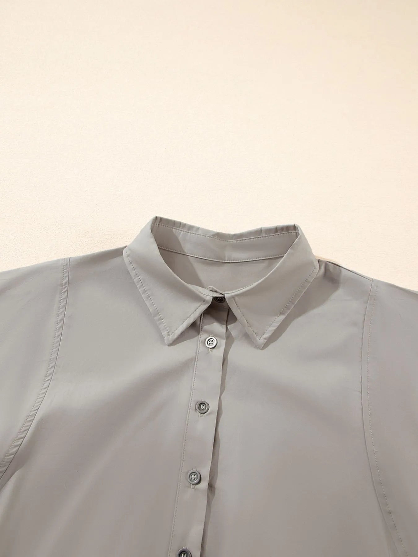 Button Up Lantern Sleeve Shirt - MAD RUFFI
