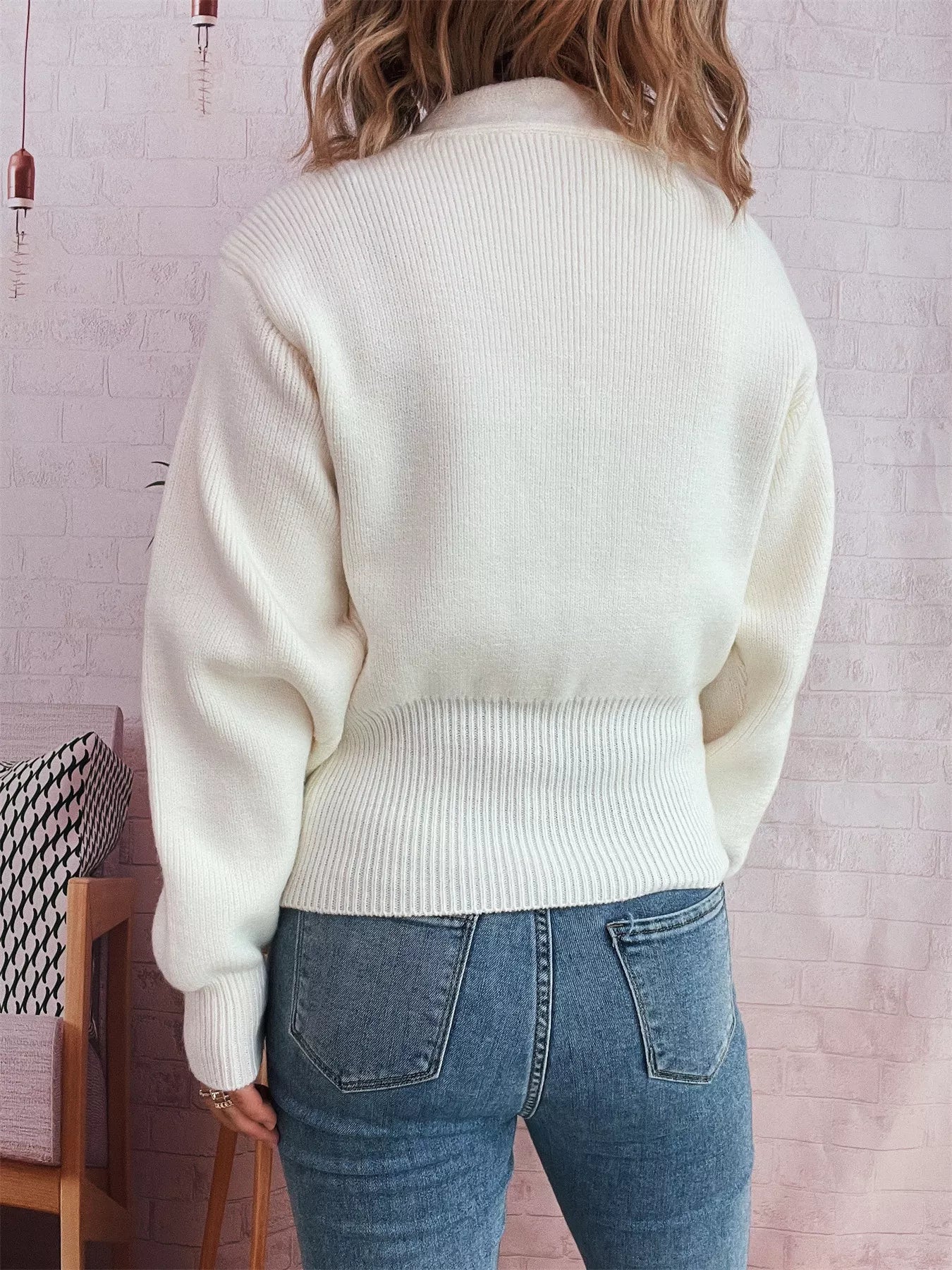 Button Up Long Sleeve Cardigan - MAD RUFFI