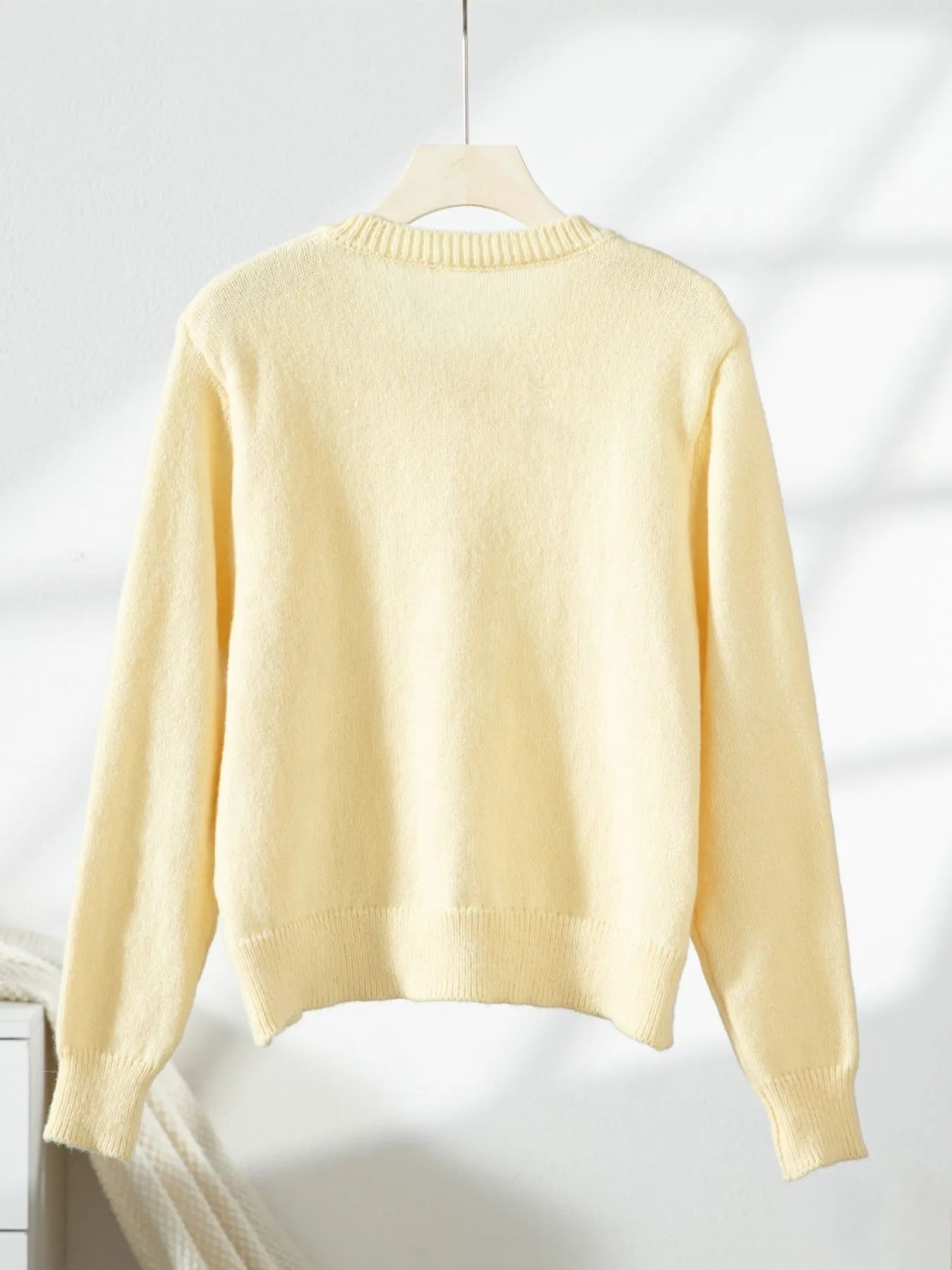 Button - Up Long Sleeve Knit Cardigan - MAD RUFFI