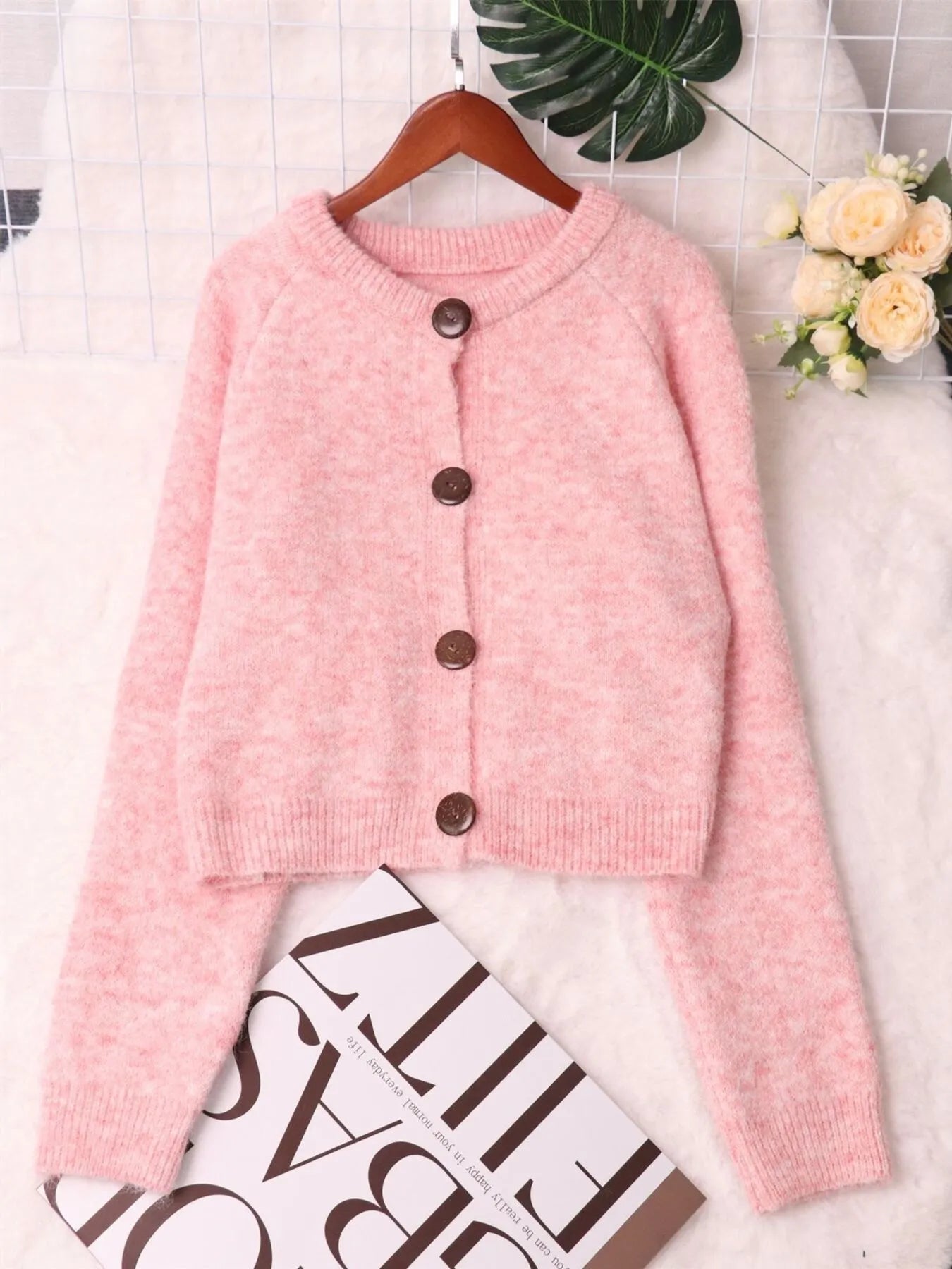 Button - Up Raglan Sleeve Cardigan - MAD RUFFI