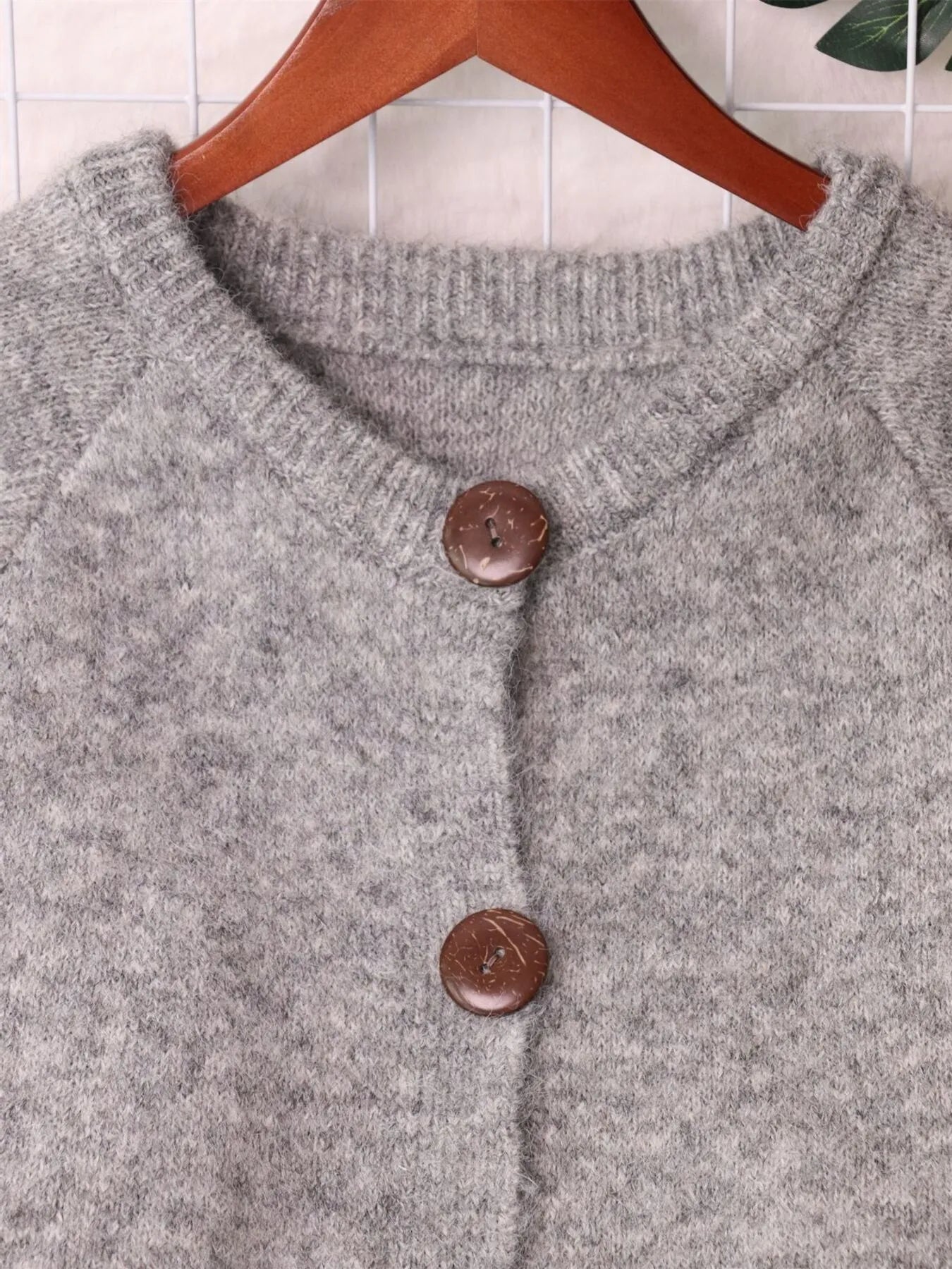 Button - Up Raglan Sleeve Cardigan - MAD RUFFI