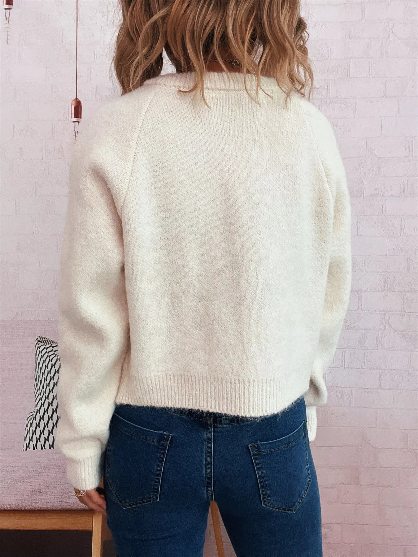 Button - Up Raglan Sleeve Cardigan - MAD RUFFI