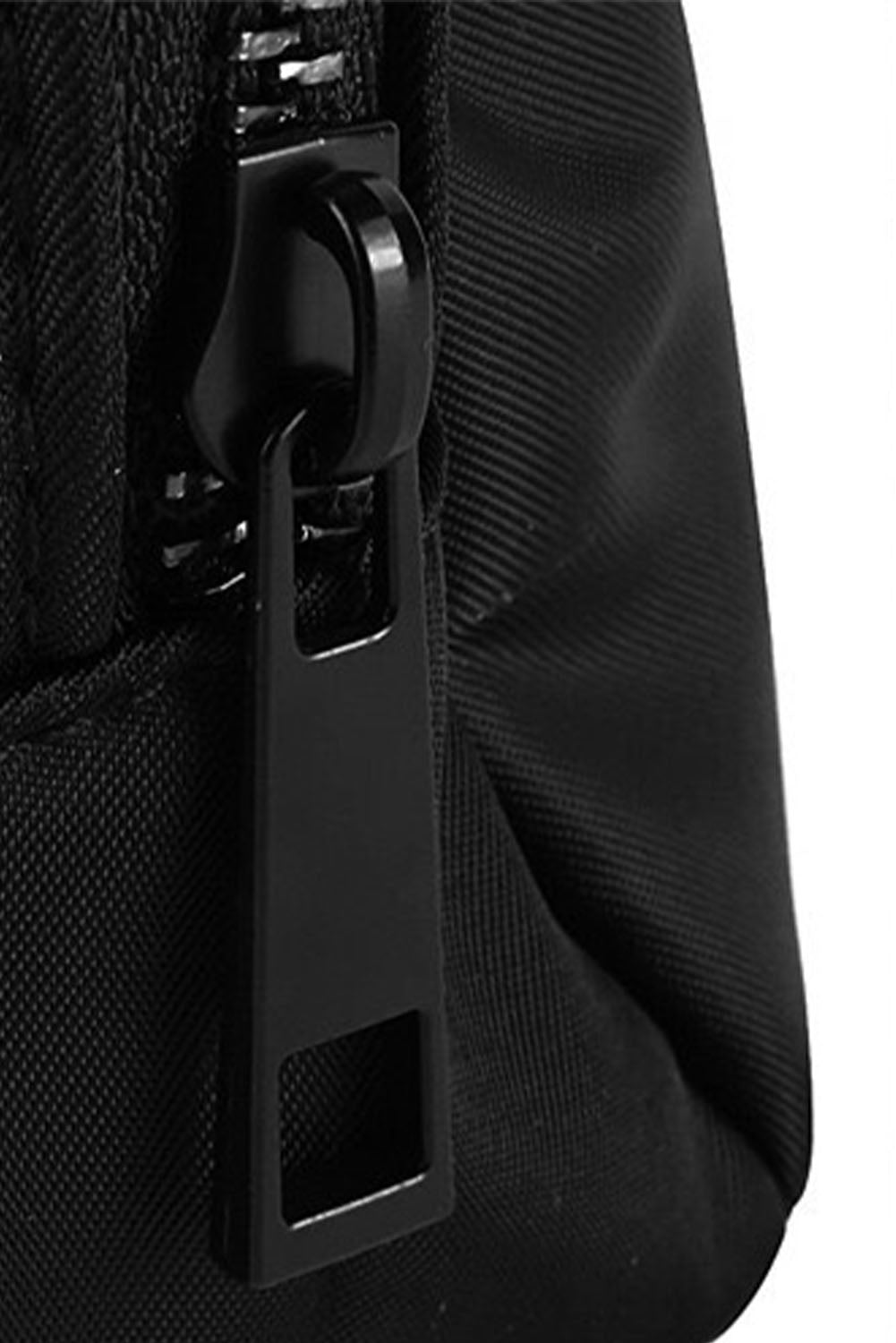 Black Waterproof Zipped Fanny Pack Crossbody Bag