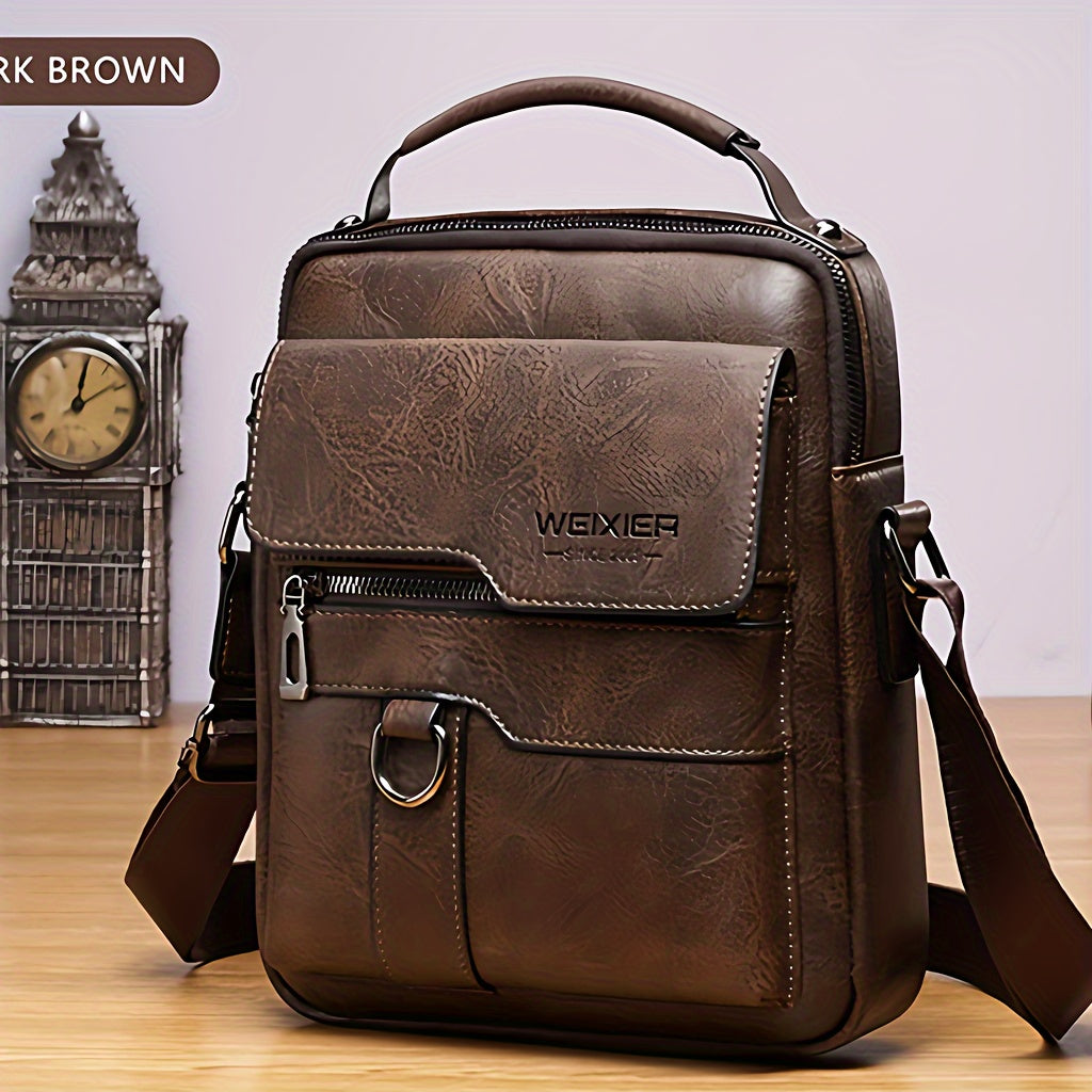 Men's Genuine Leather Crossbody Bag Shoulder Bags Vintage Handbags Business Bag