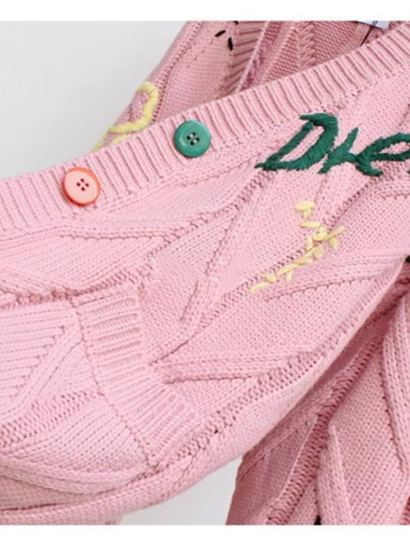 Cable Knit Button Up Cardigan - MAD RUFFI