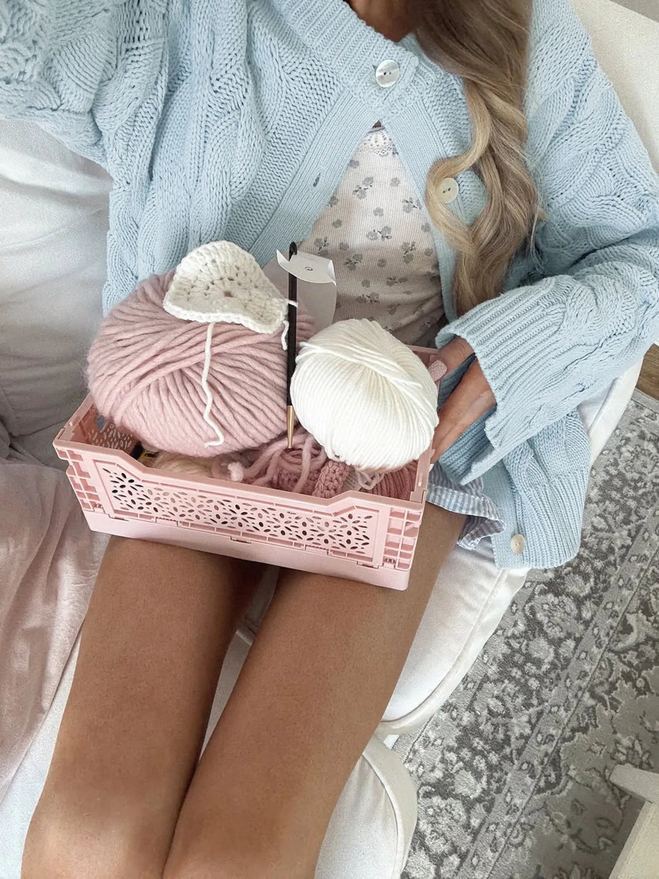 Cable Knit Button - Up Cardigan - MAD RUFFI